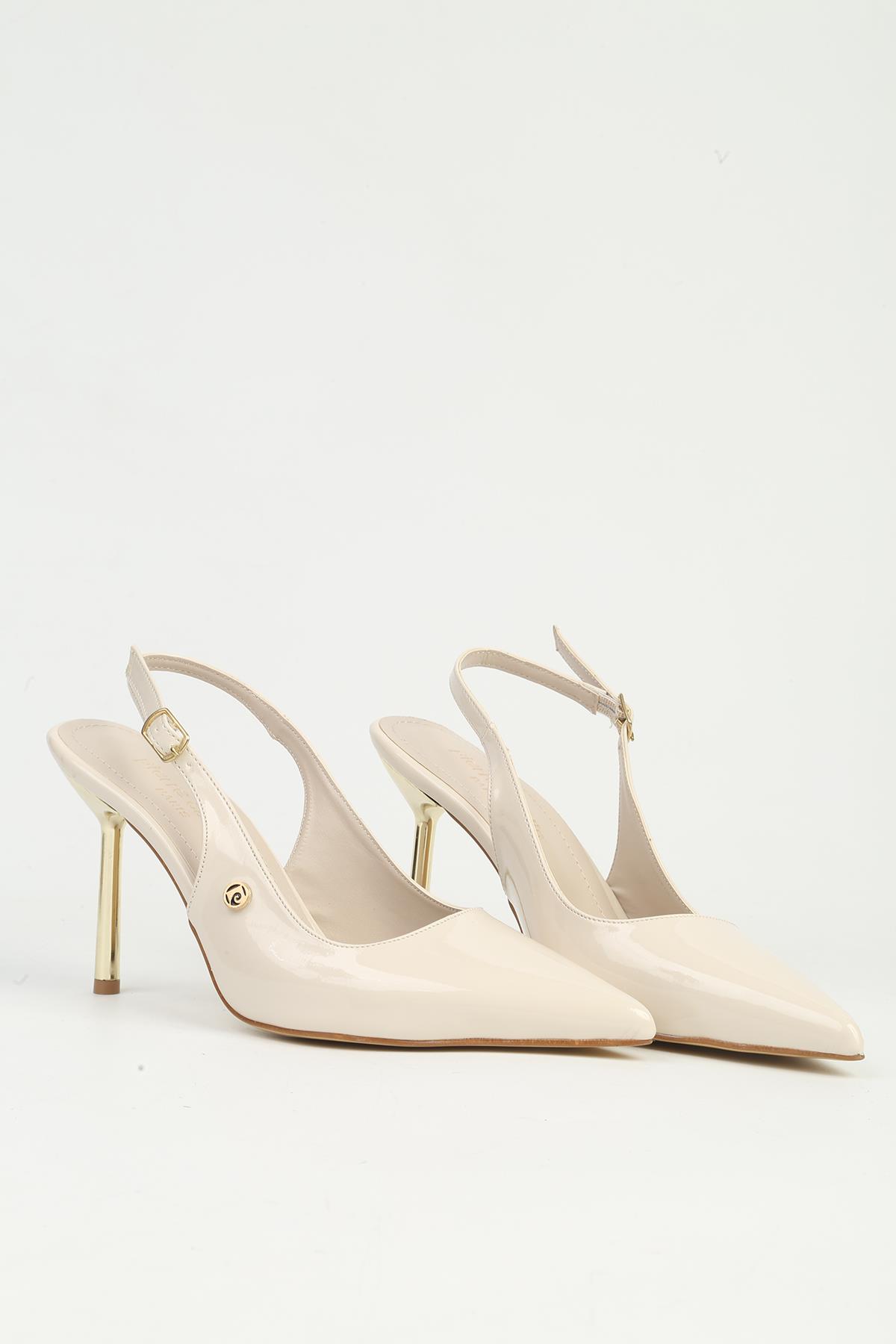 Pierre Cardin Bej Pierre Cardin Rugan Kadın Topuklu Ayakkabı PC-55658