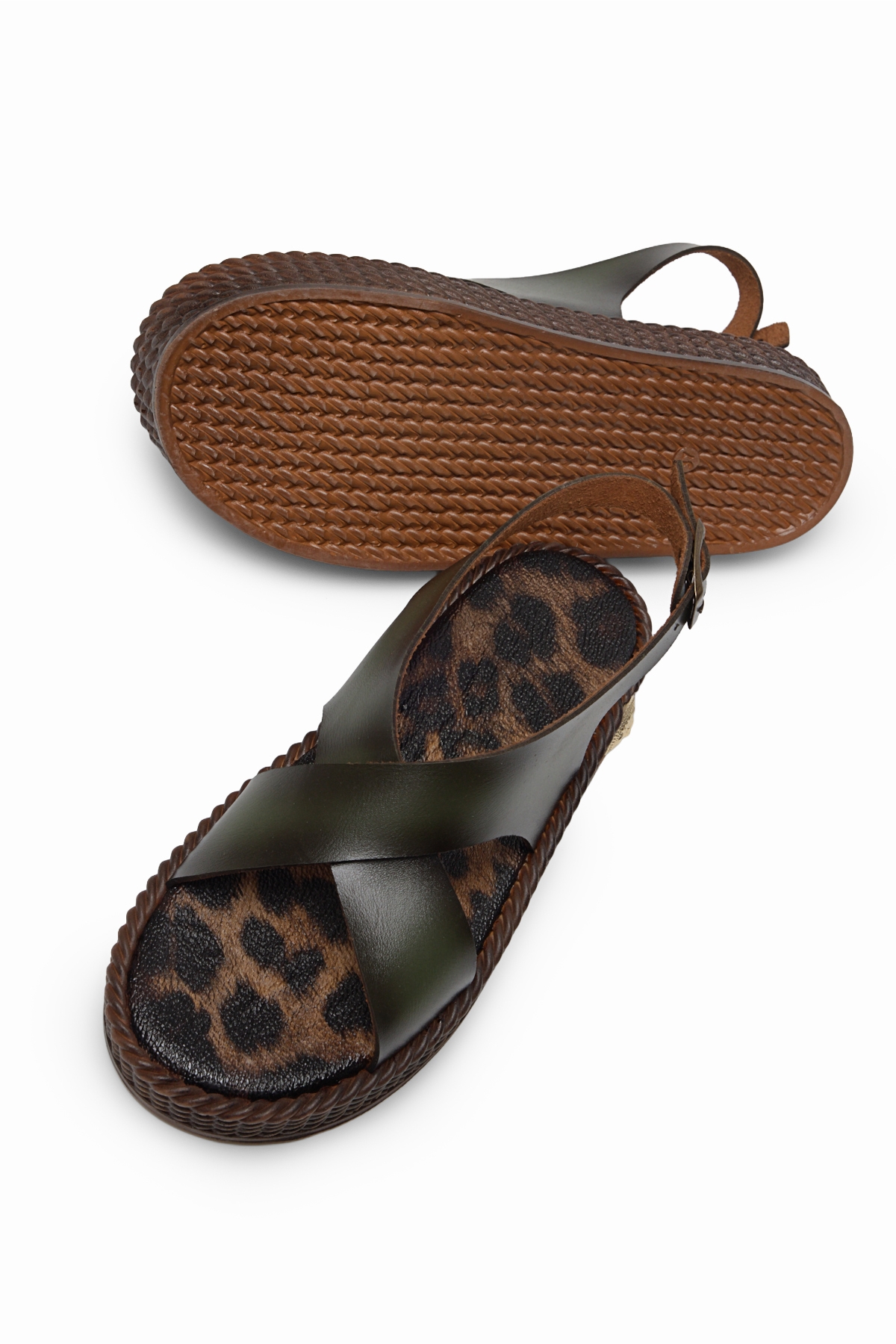 Tonny Black Yeşil Tonny Black Poli Taban Kadın Rahat Çapraz Bantlı Sandalet