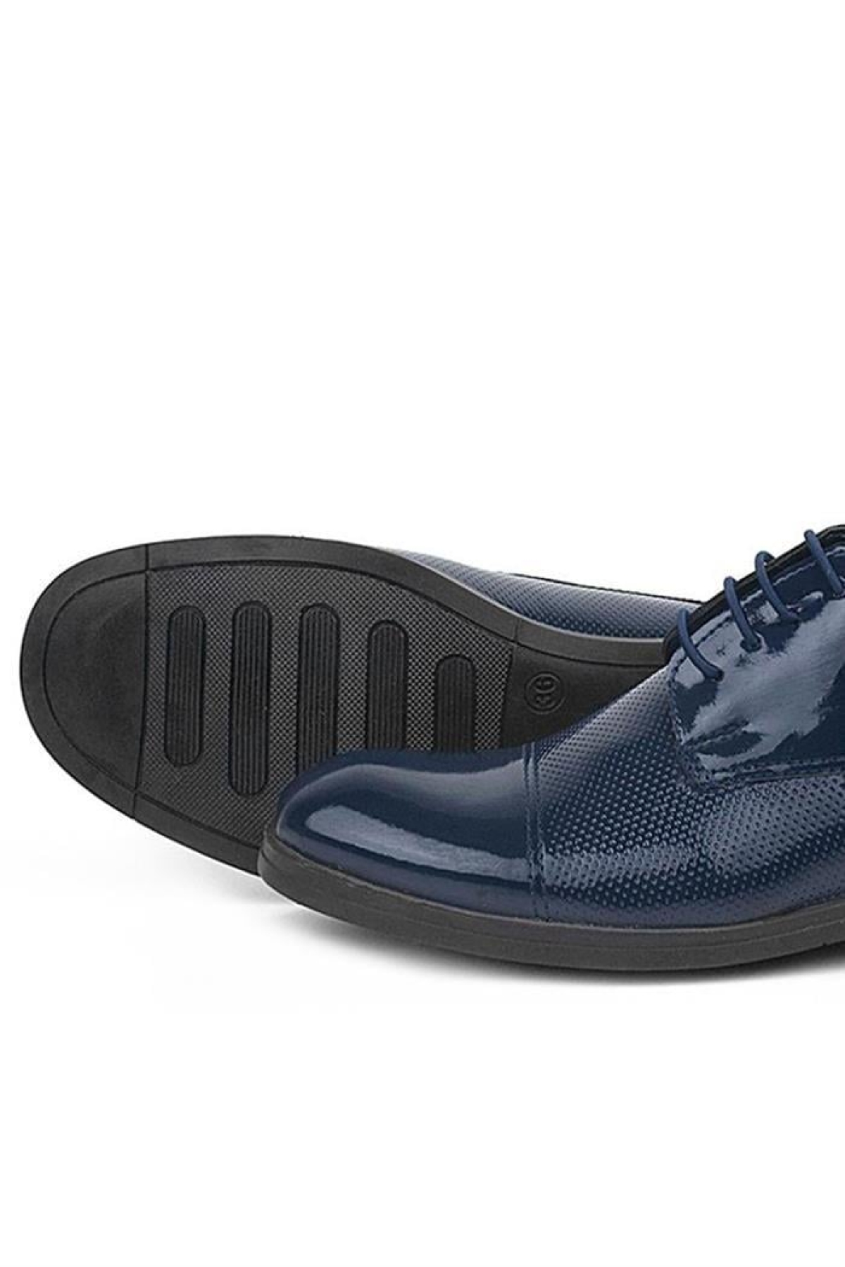 Rakerplus Lacivert Rakerplus Rugan Bağcıklı Oxford Klasik Çocuk Ayakkabı