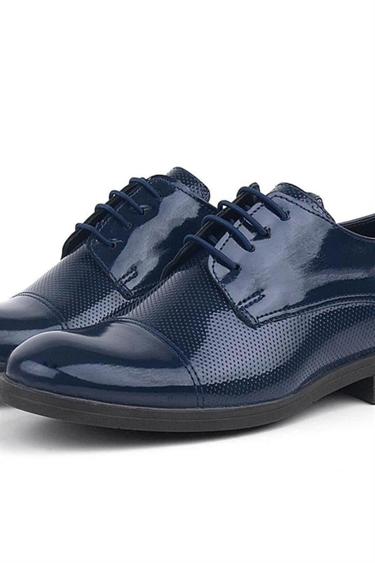 Rakerplus Lacivert Rakerplus Rugan Bağcıklı Oxford Klasik Çocuk Ayakkabı