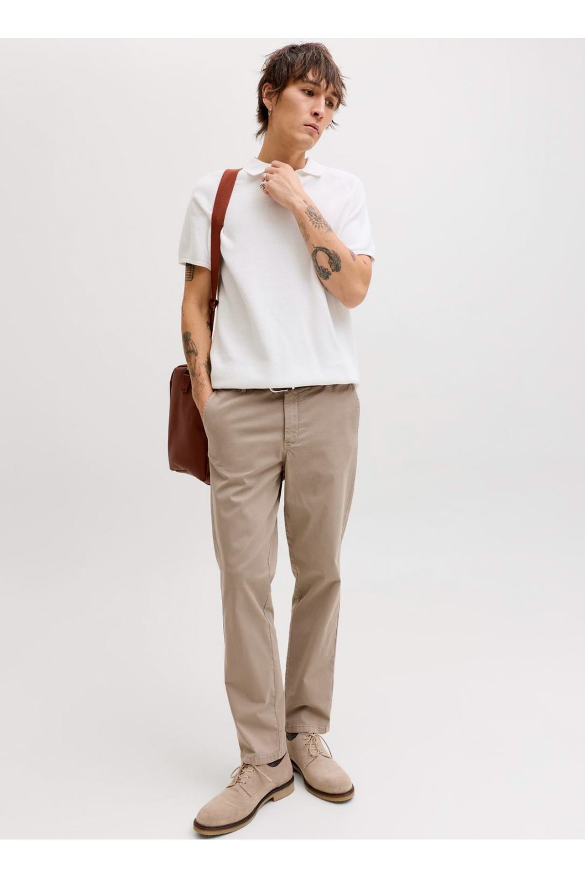 Orta Bel Regular Fit Bej Erkek Chino Pantolon 12292970 JPSTOLLIE