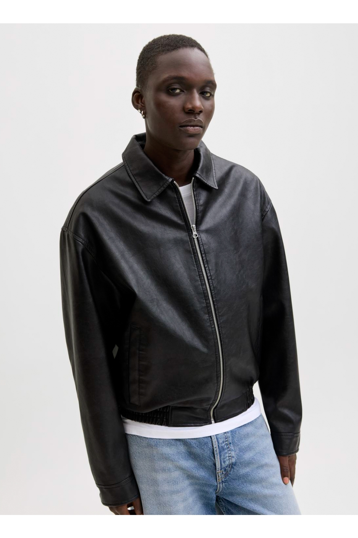 Siyah Erkek Mont 12289182 JJLEON PU BOMBER Fiyatları | Flo