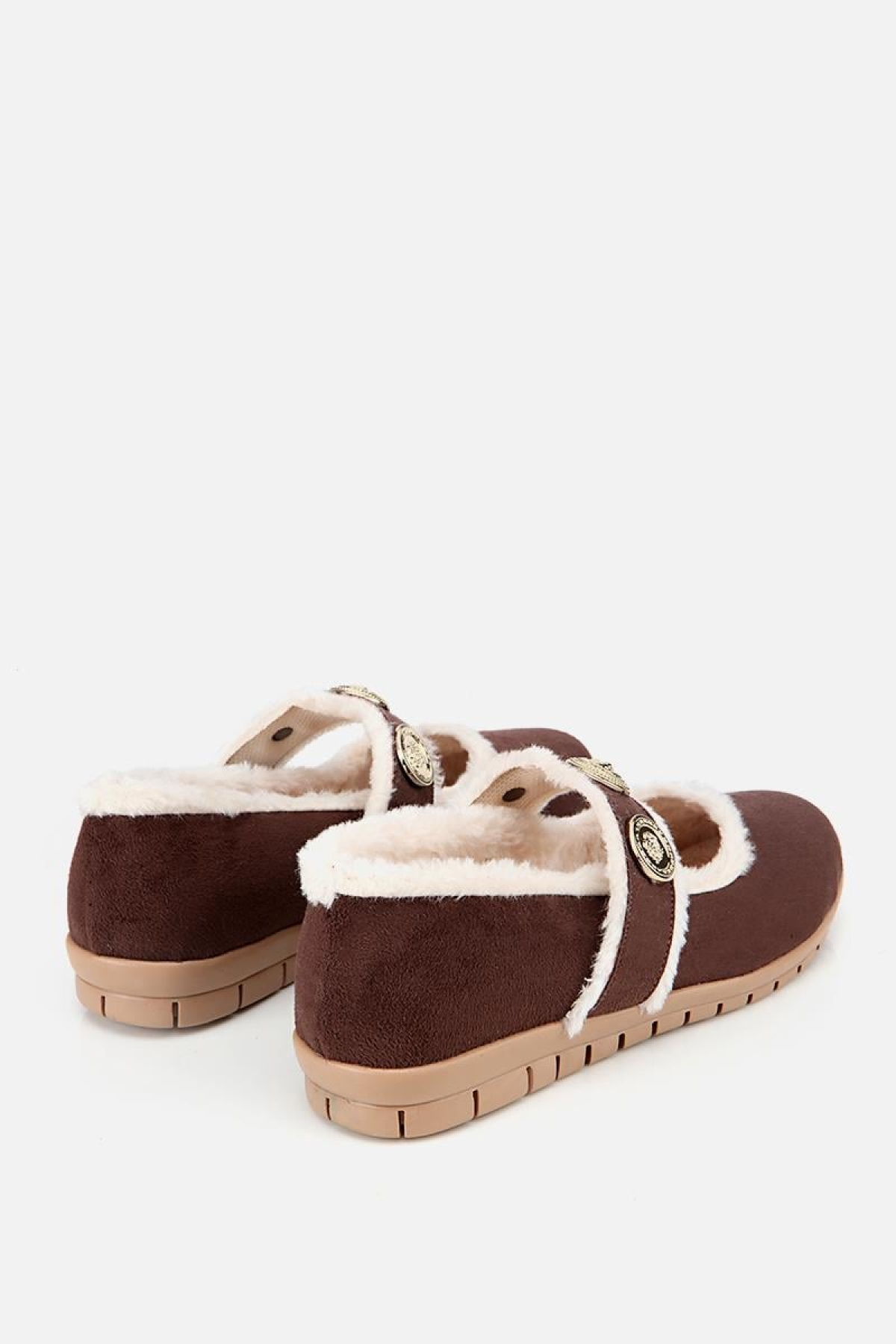 Yaya By Hotiç Kahverengi Yaya By Hotiç Yaya By Kadın Kürklü Tokalı Mary Jane Babet