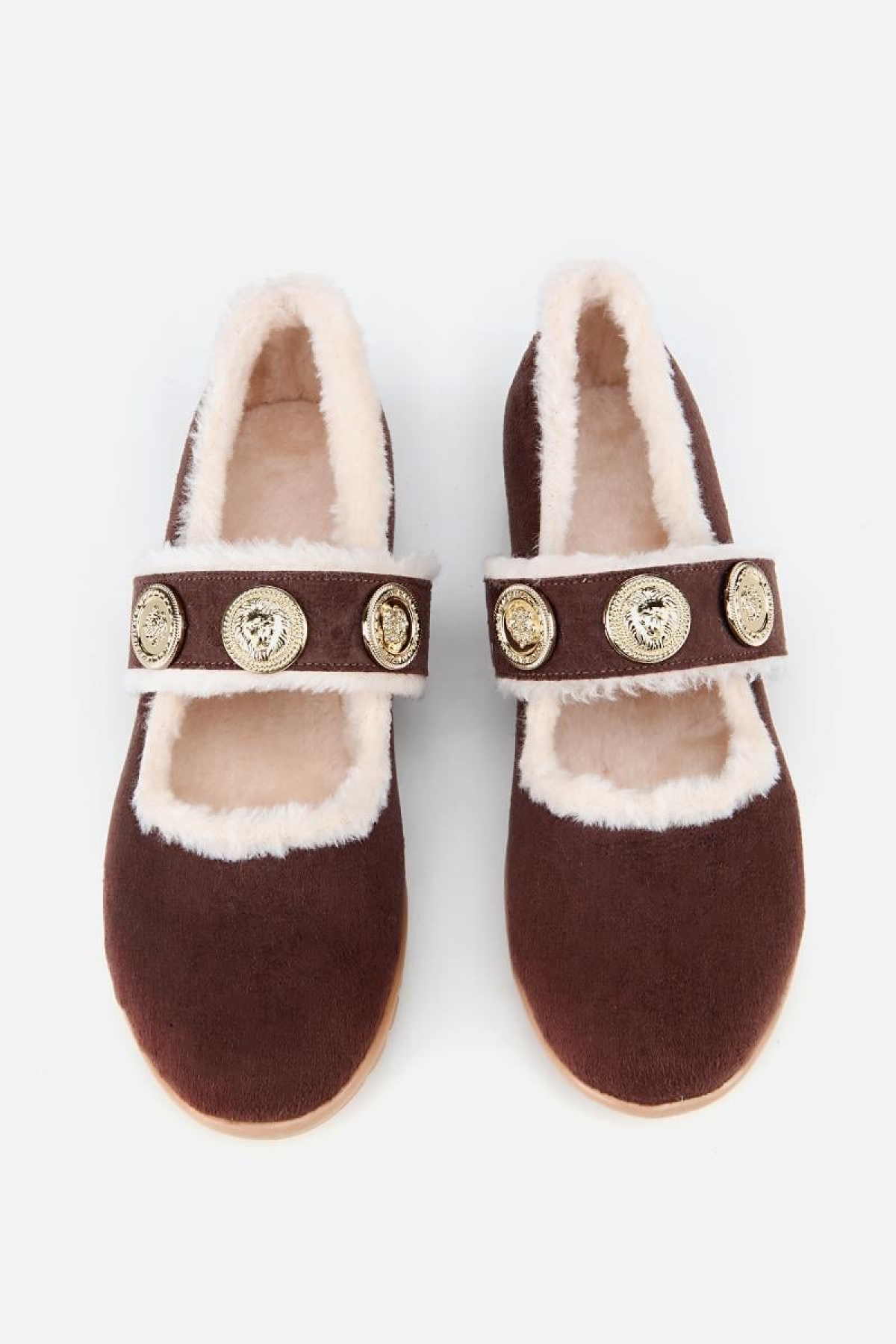 Yaya By Hotiç Kahverengi Yaya By Hotiç Yaya By Kadın Kürklü Tokalı Mary Jane Babet