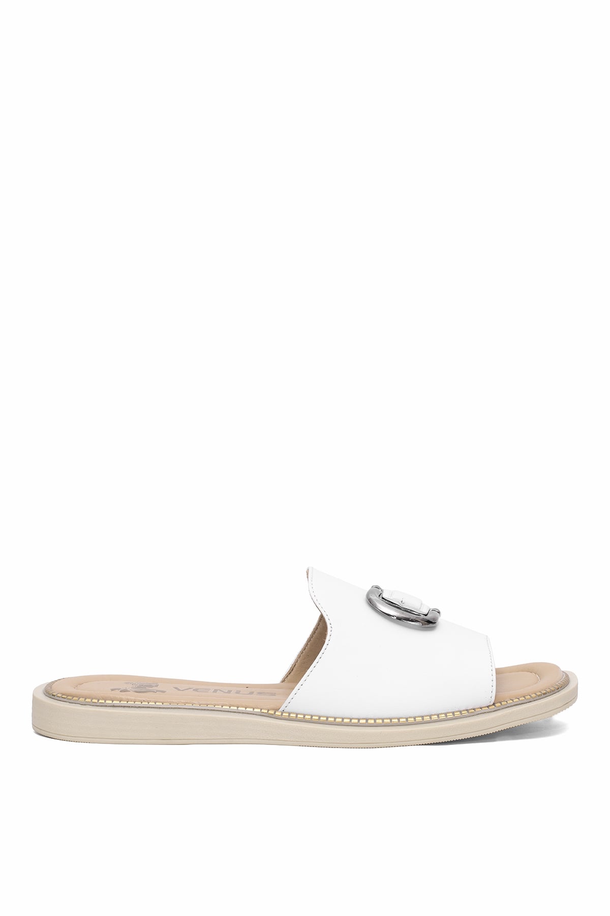 Venüs Bej Venüs Hakiki 2512205Y Kadın Deri Düz Terlik