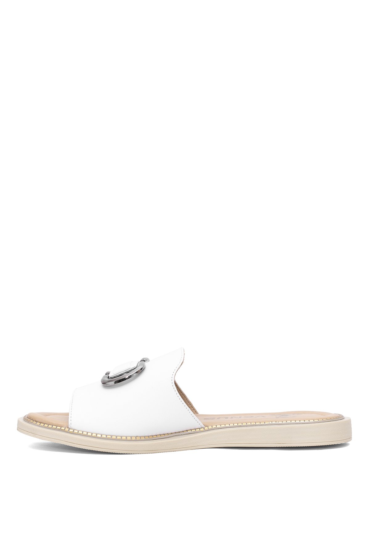 Venüs Bej Venüs Hakiki 2512205Y Kadın Deri Düz Terlik