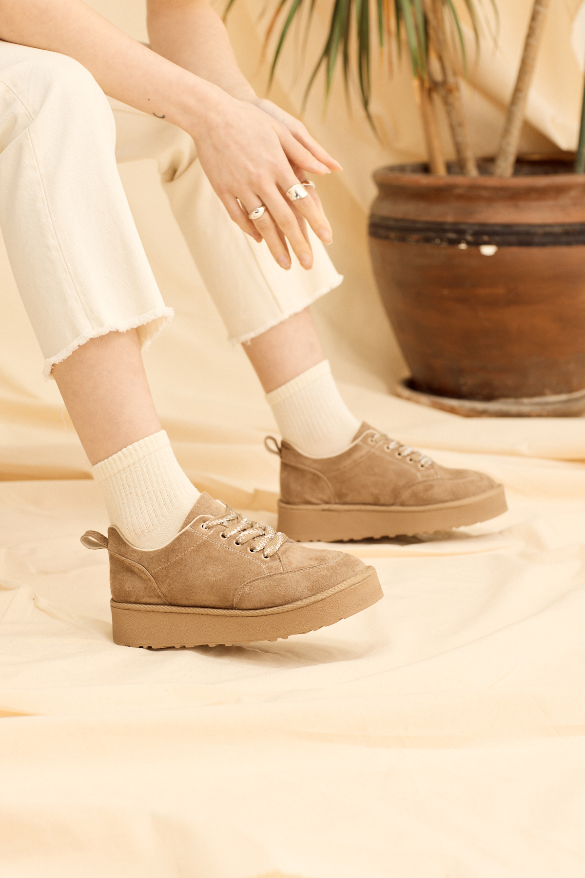 Tonny Black Kahverengi Tonny Black Kalin Poli Kadın Taban Bağcıklı Günlük Ayakkabı