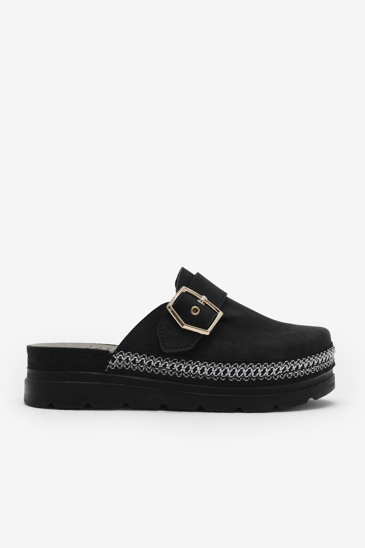 Tonny Black Siyah Tonny Black Poli Taban Kadın Rahat Kalıp Tokalı Terlik