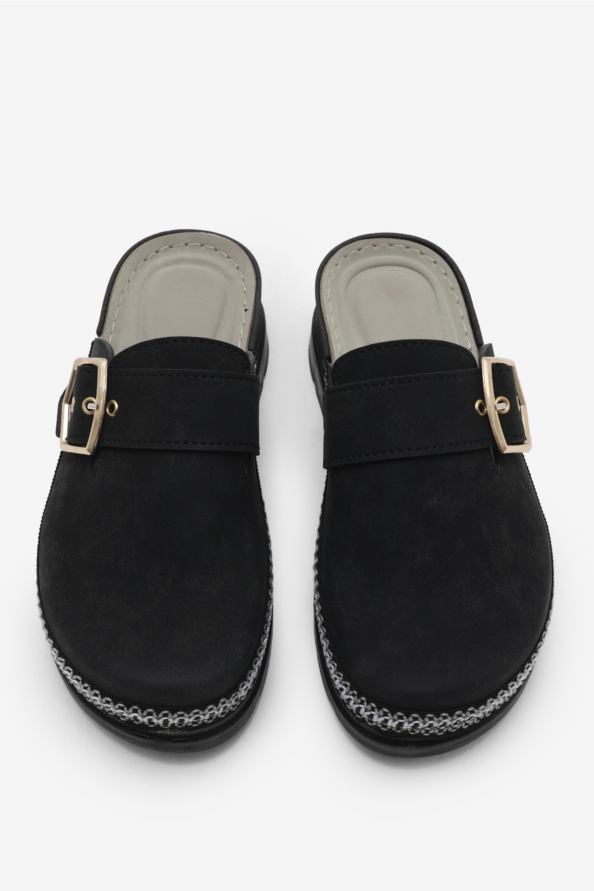 Tonny Black Siyah Tonny Black Poli Taban Kadın Rahat Kalıp Tokalı Terlik