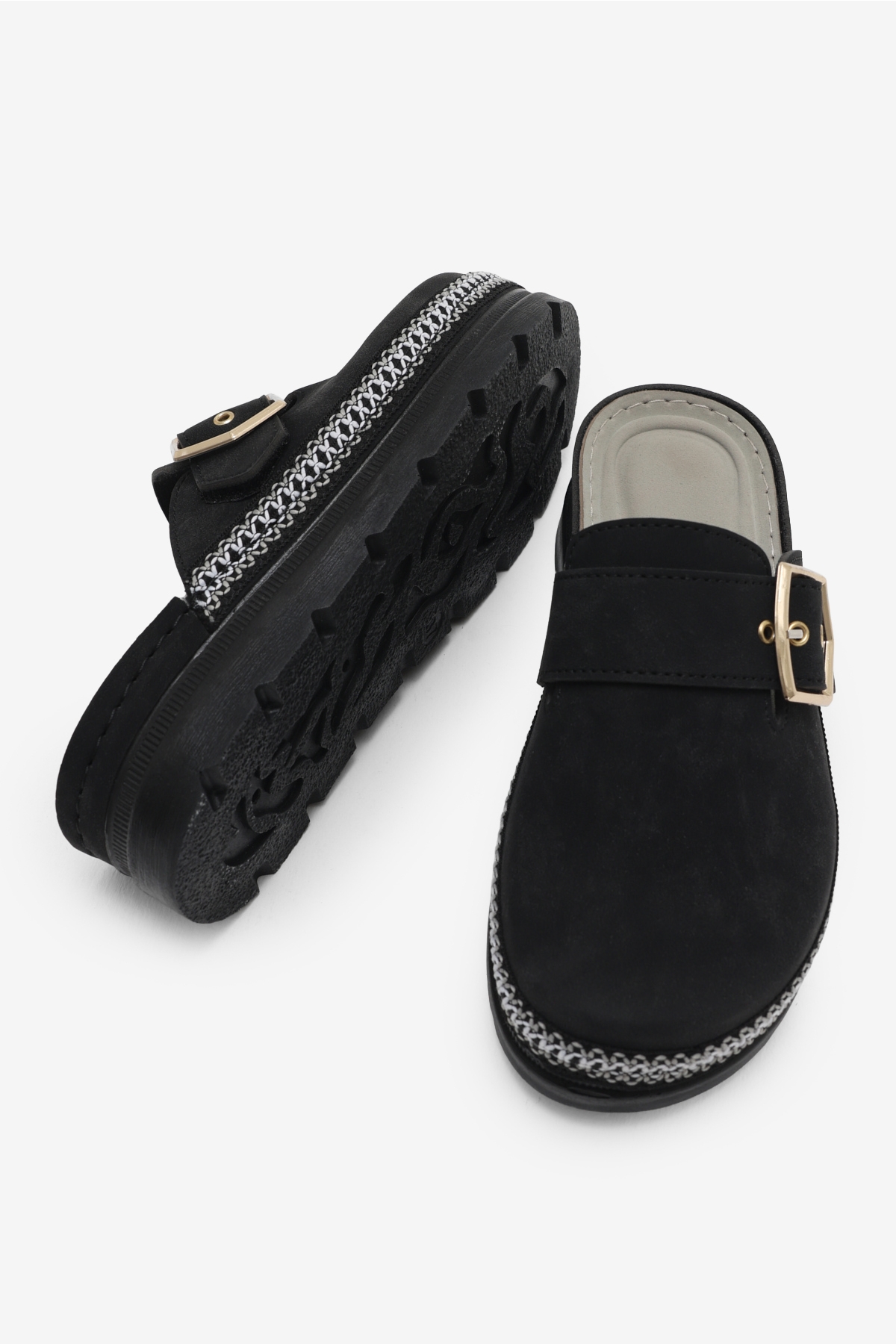 Tonny Black Siyah Tonny Black Poli Taban Kadın Rahat Kalıp Tokalı Terlik