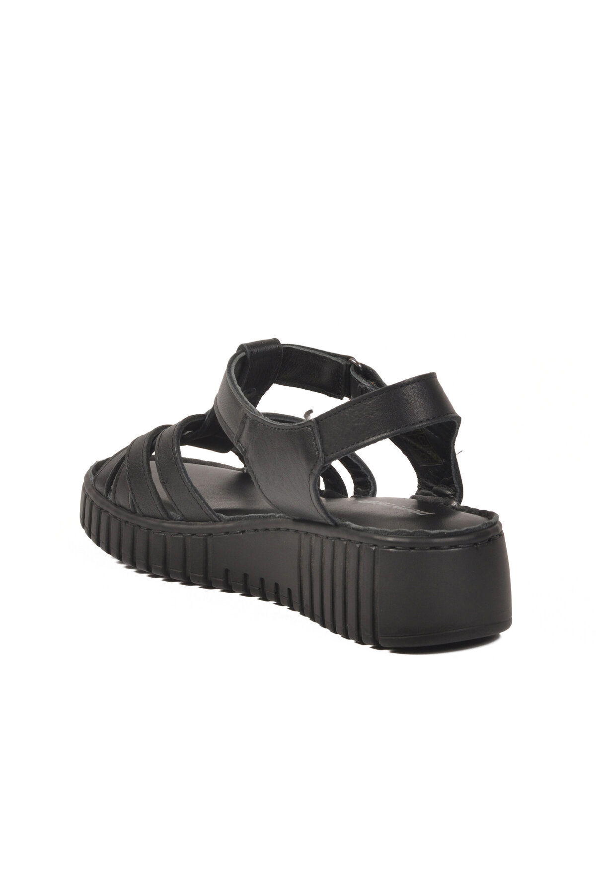 Pierre Cardin Siyah Pierre Cardin Hakiki Deri Cırtlı Kadın Günlük Topuklu Sandalet PC-54787 Z