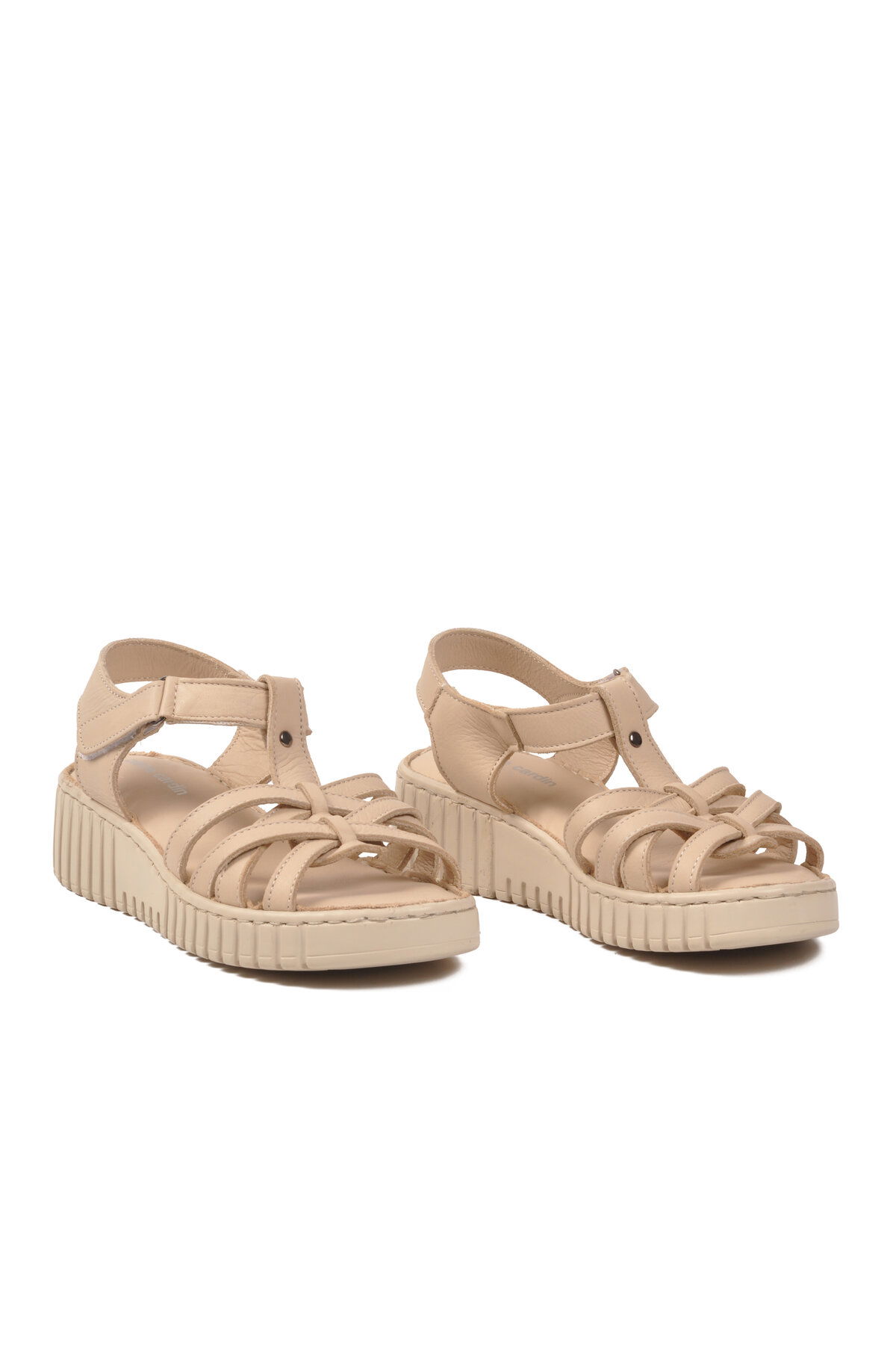 Pierre Cardin Siyah Pierre Cardin Hakiki Deri Cırtlı Kadın Günlük Topuklu Sandalet PC-54787 Z