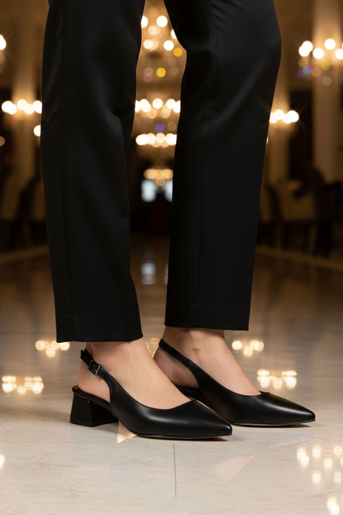 Ayakmod Siyah Ayakmod Abiye Kadın Topuklu Ayakkabı 323101 Z