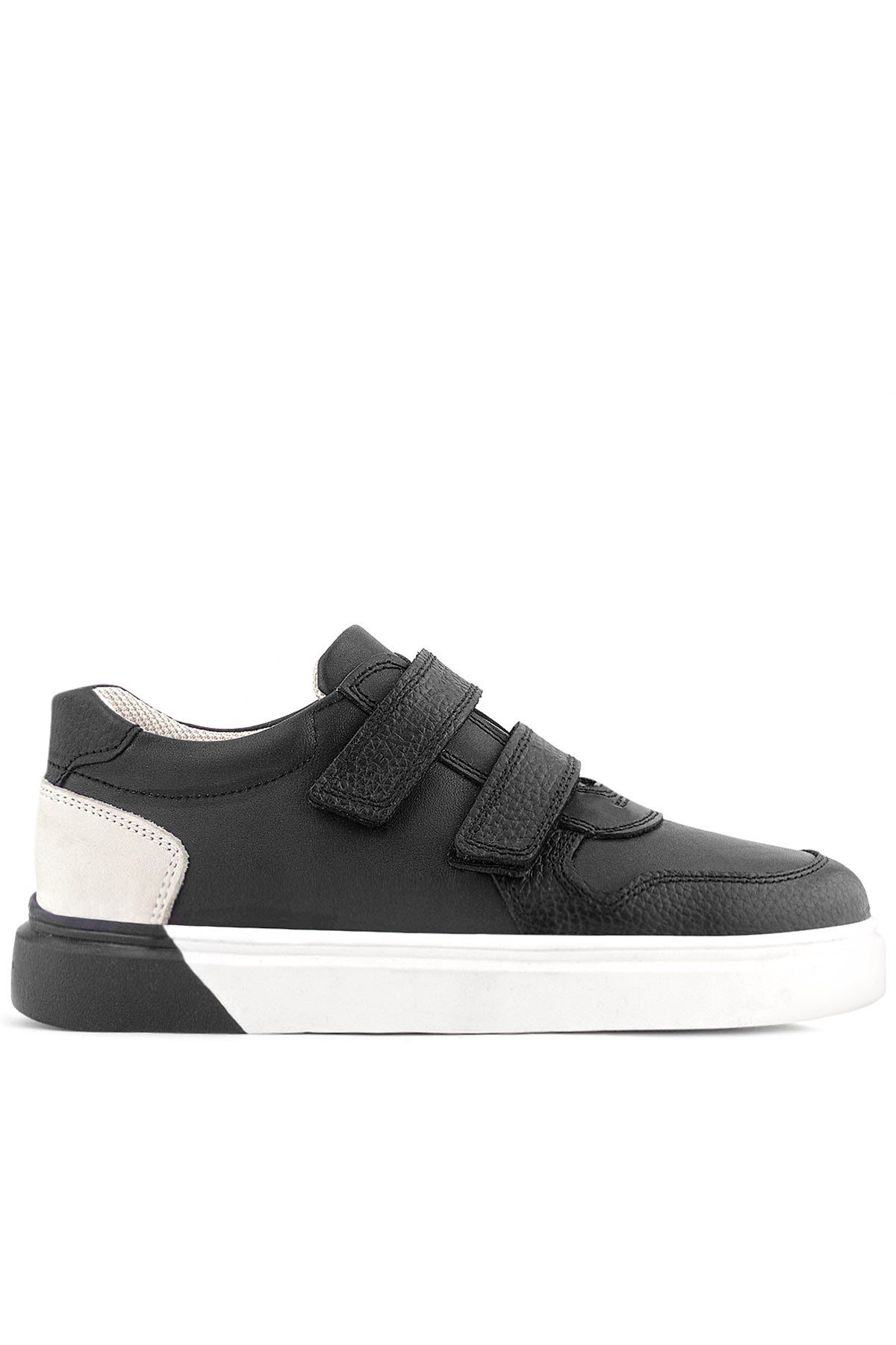 Rakerplus Siyah Rakerplus Hakiki Deri Cırt Cırtlı Erkek Çocuk Spor Ayakkabı