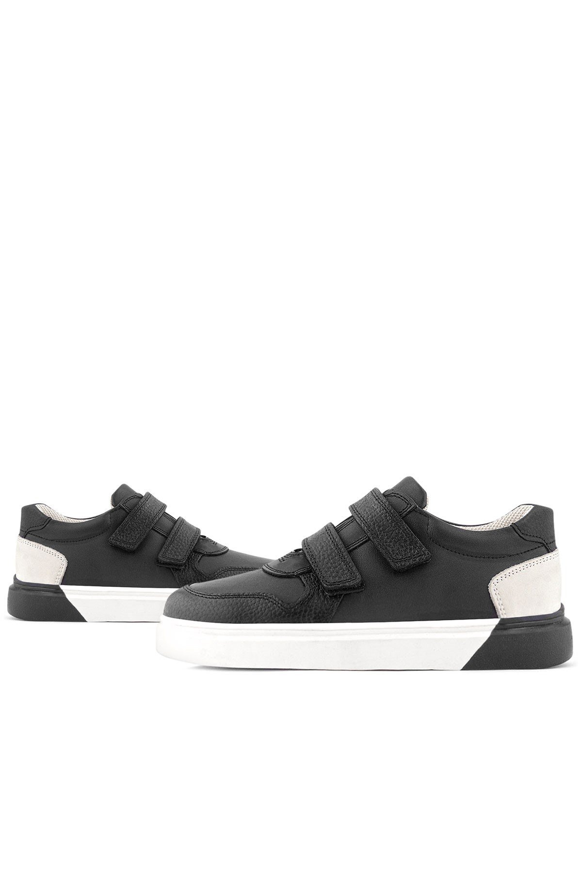 Rakerplus Siyah Rakerplus Hakiki Deri Cırt Cırtlı Erkek Çocuk Spor Ayakkabı