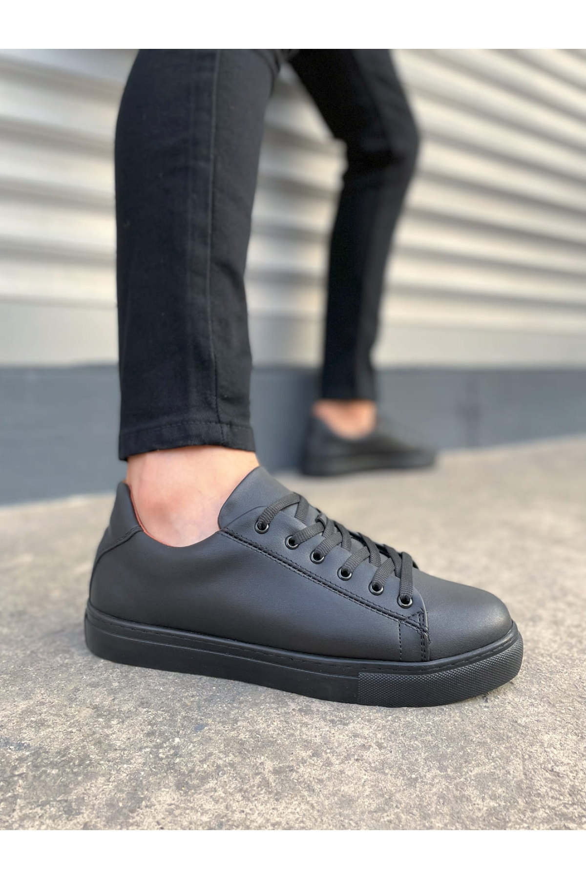 Pabucmarketi Beyaz Pabucmarketi Bağcıklı Erkek Sneaker