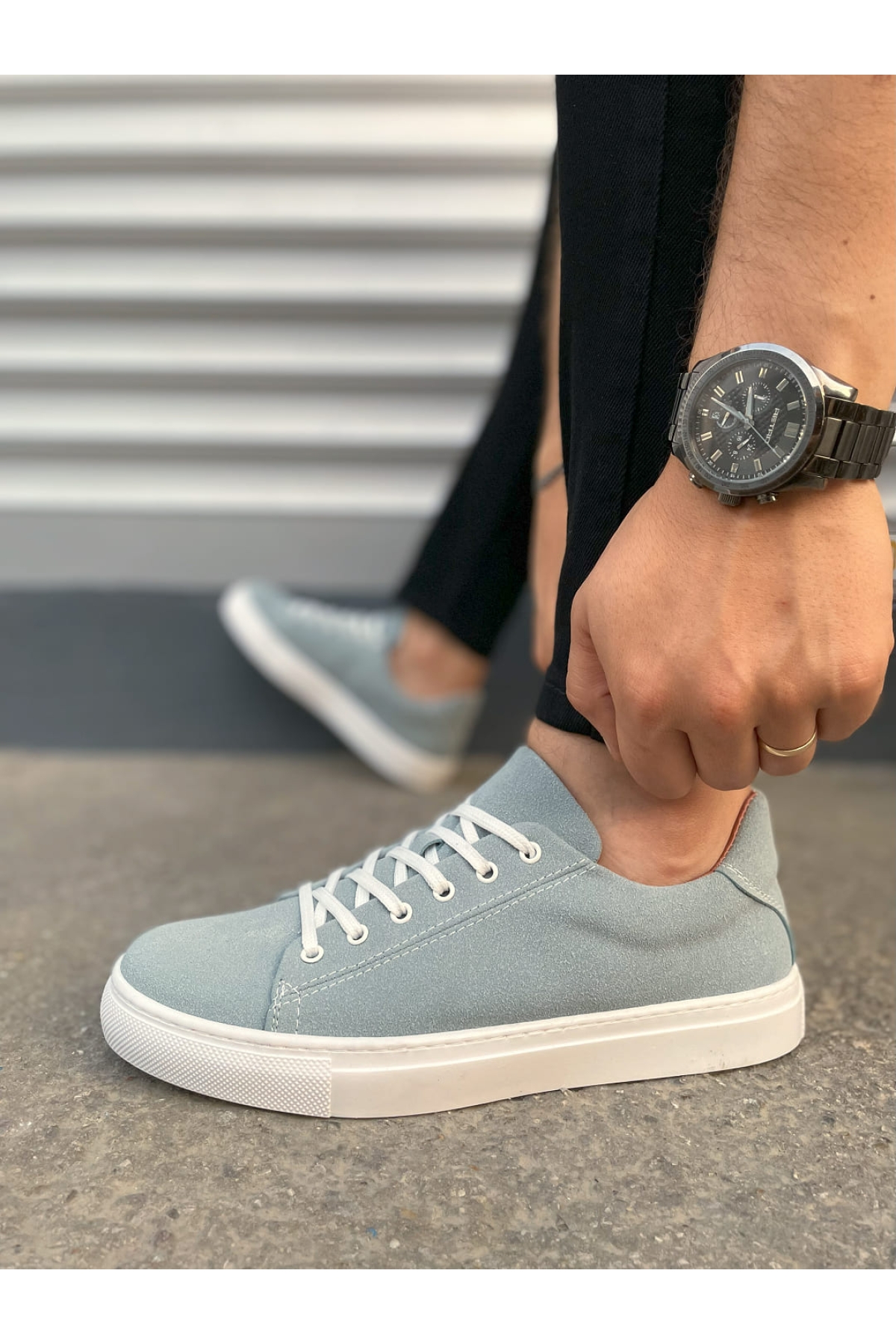 Pabucmarketi Beyaz Pabucmarketi Bağcıklı Erkek Sneaker