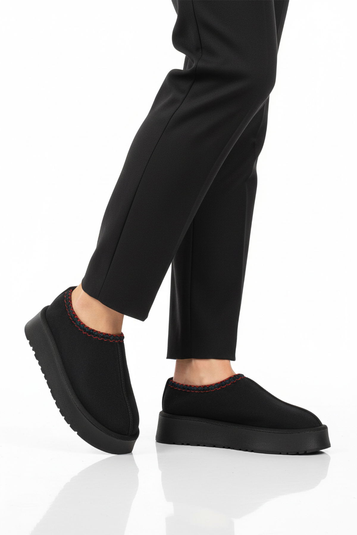 A Spor Siyah A Spor Aspor İçi Kürklü Kadın Casual Ayakkabı