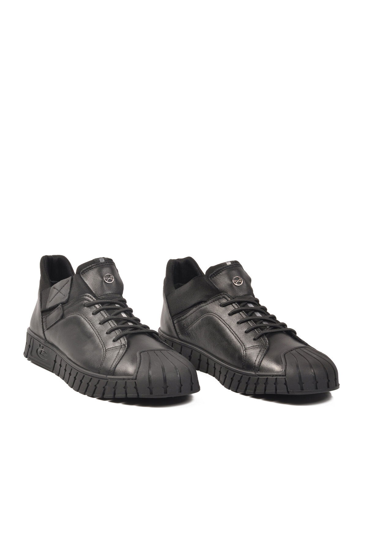 Marcomen Siyah Marcomen Hakiki Deri Erkek Casual Ayakkabı