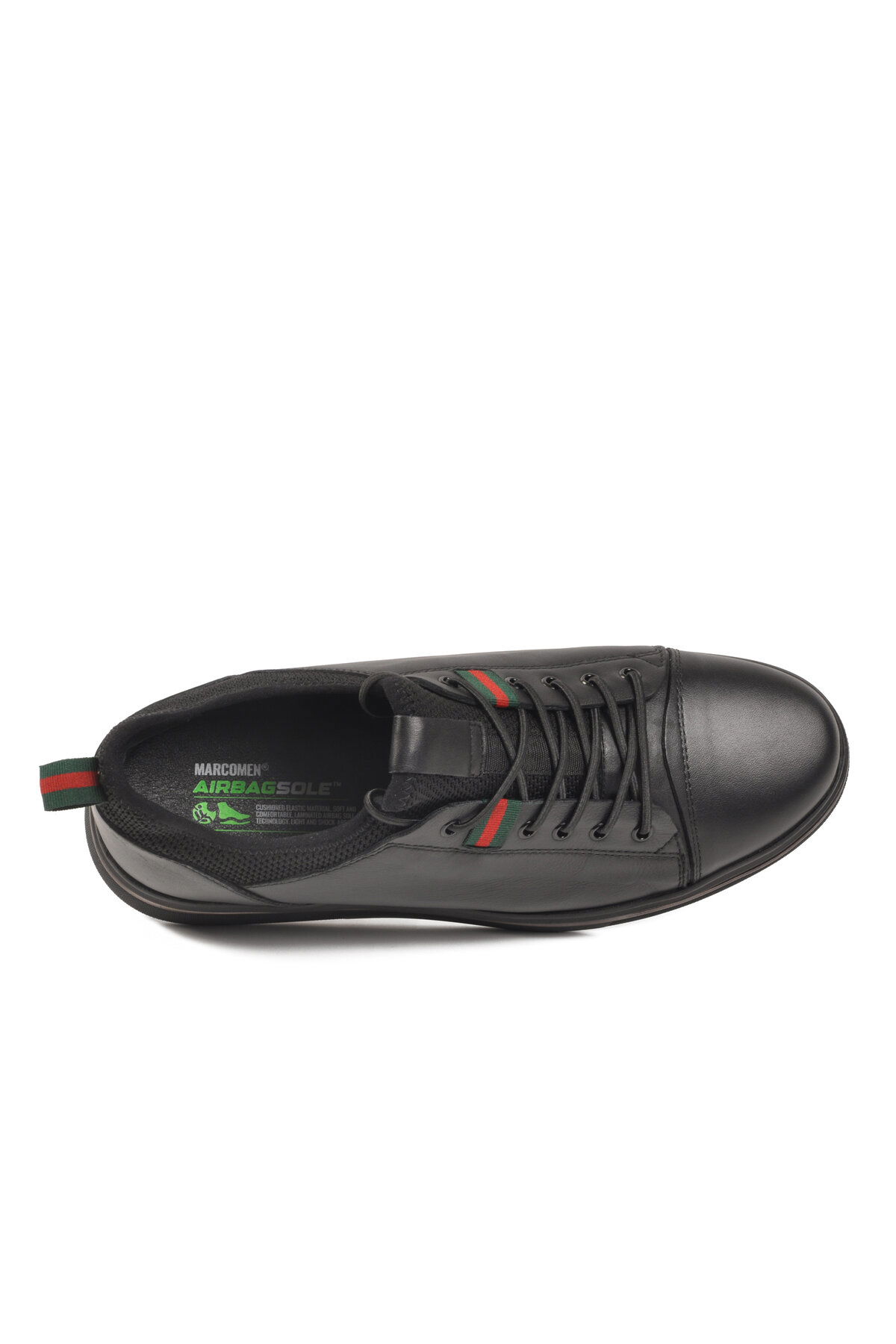 Marcomen Siyah Marcomen Hakiki Deri Erkek Casual Ayakkabı