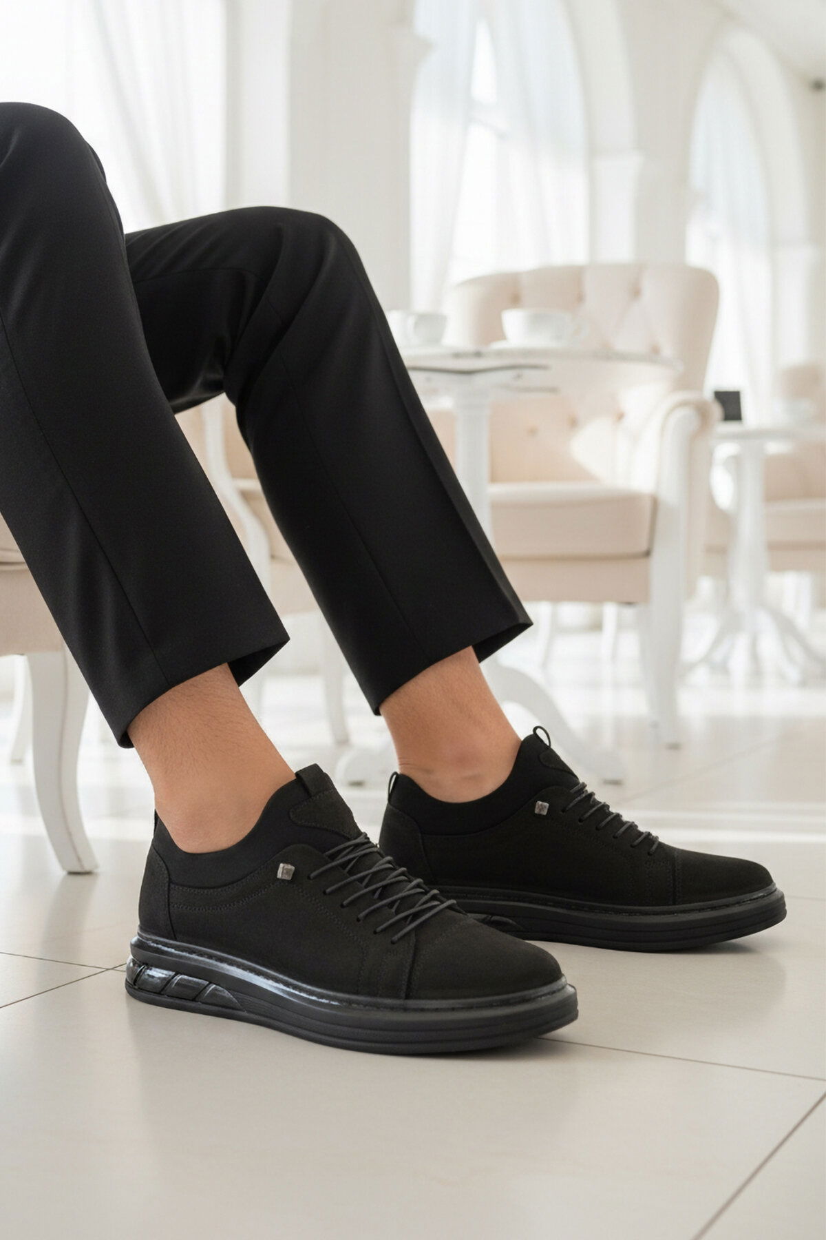 A Spor Siyah A Spor Aspor Nubuk Erkek Casual Ayakkabı