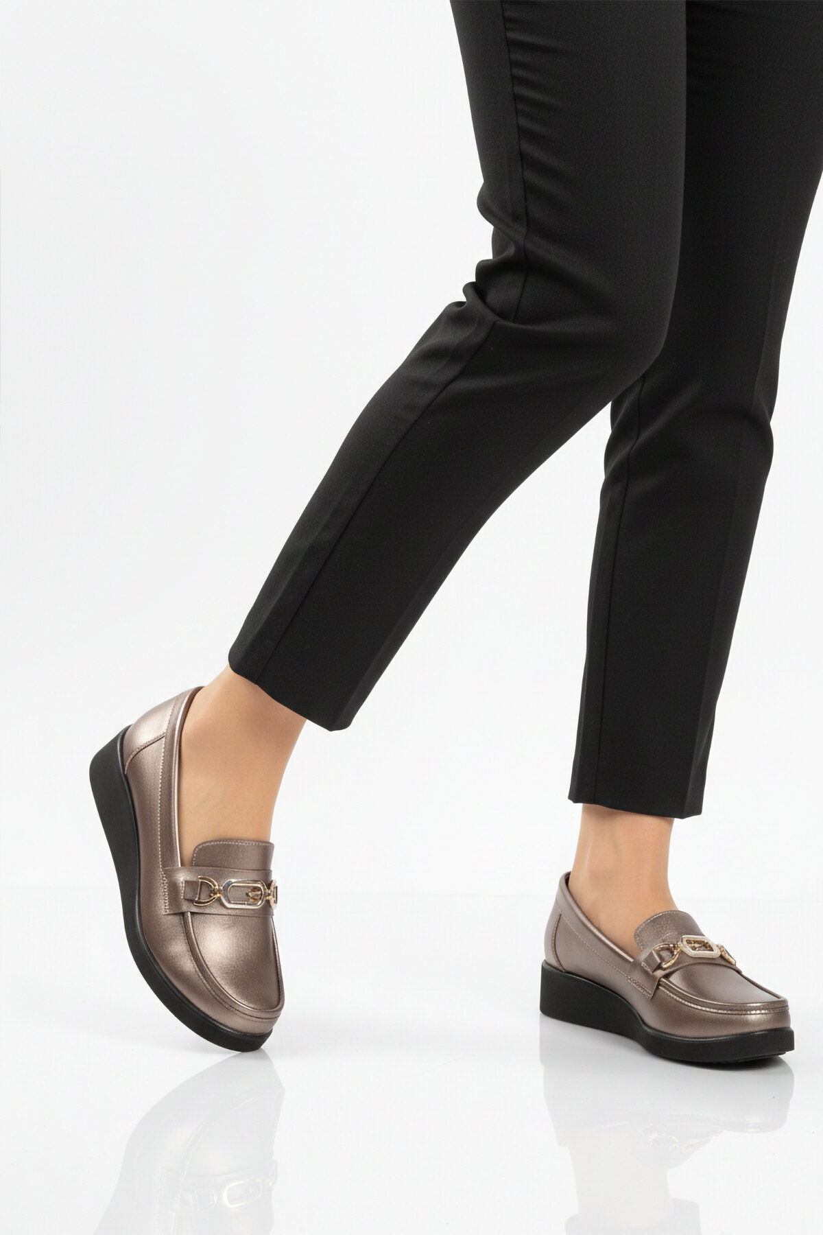 A Spor Gümüş A Spor Aspor Platin Geniş Kalıp Kadın Günlük Ayakkabı