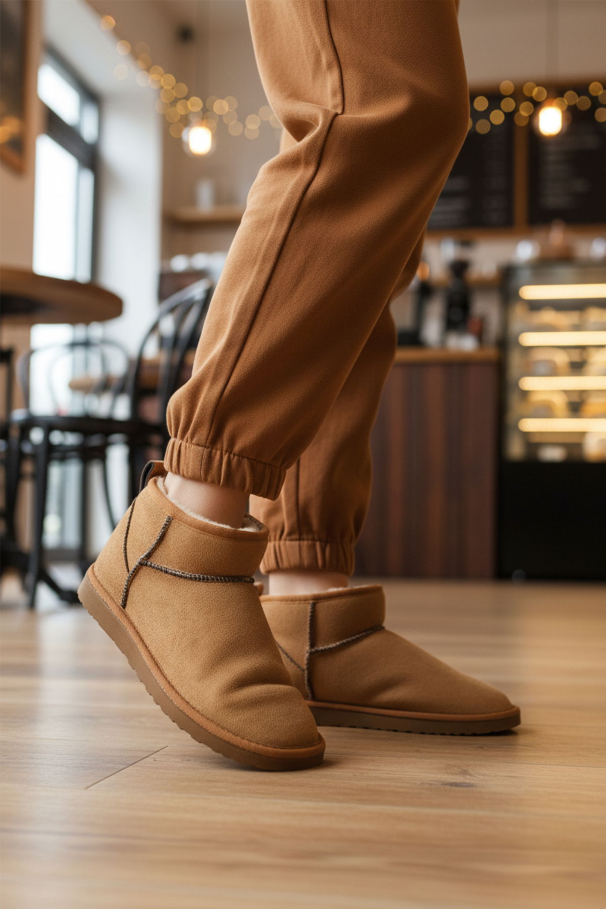 A Spor Bej A Spor Aspor İçi Kürklü Kadın Düz Bot