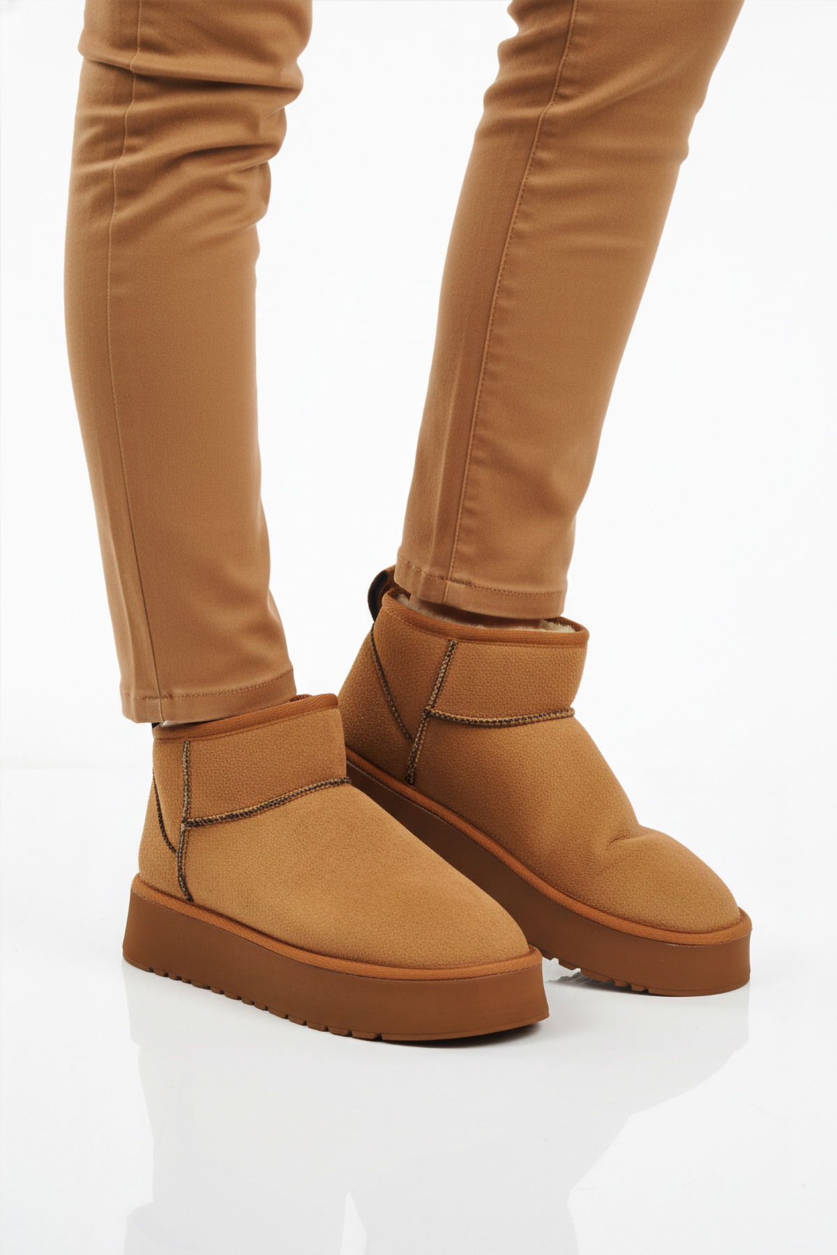 A Spor Vizon A Spor Aspor İçi Kürklü Kadın Düz Bot