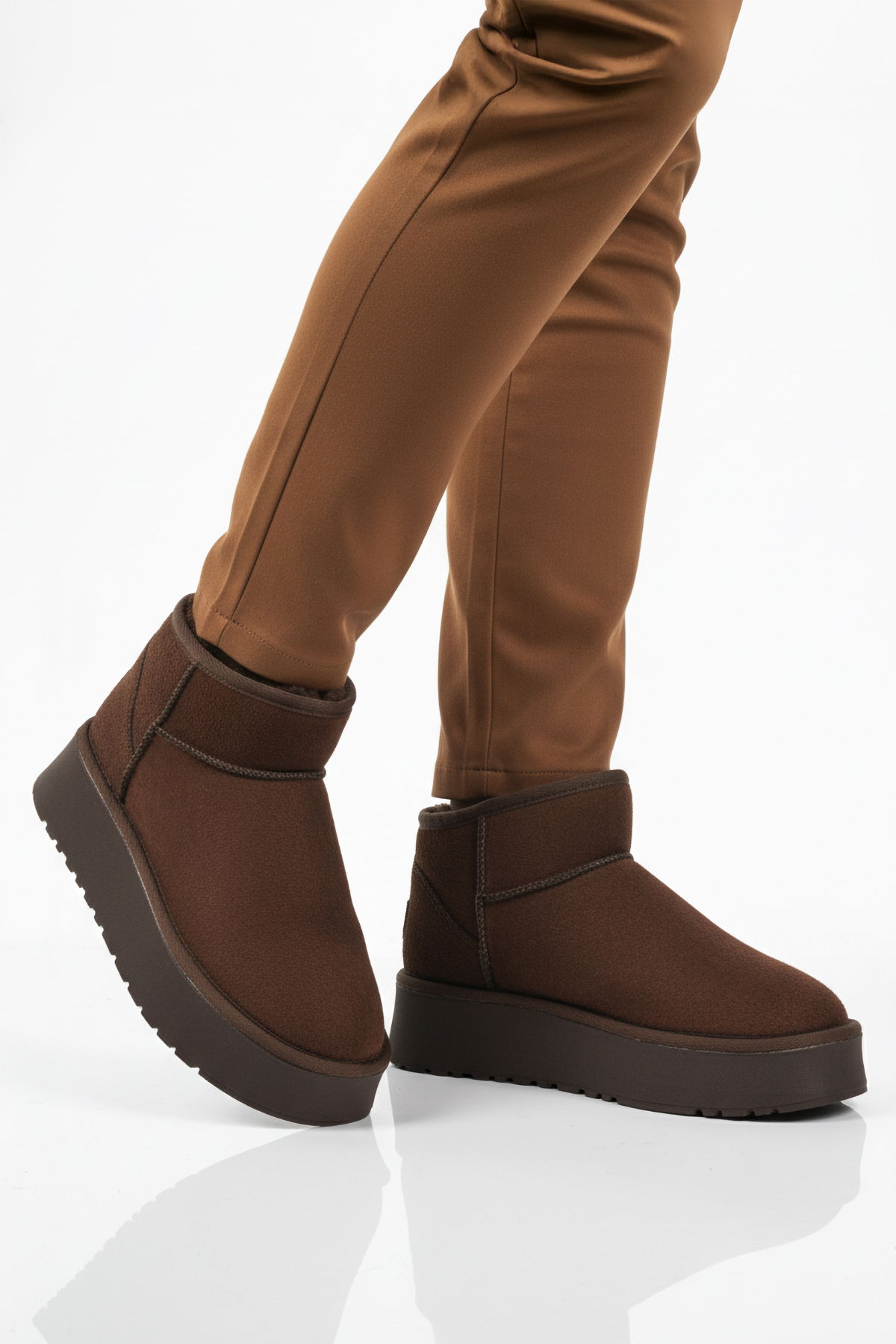 A Spor Vizon A Spor Aspor İçi Kürklü Kadın Düz Bot