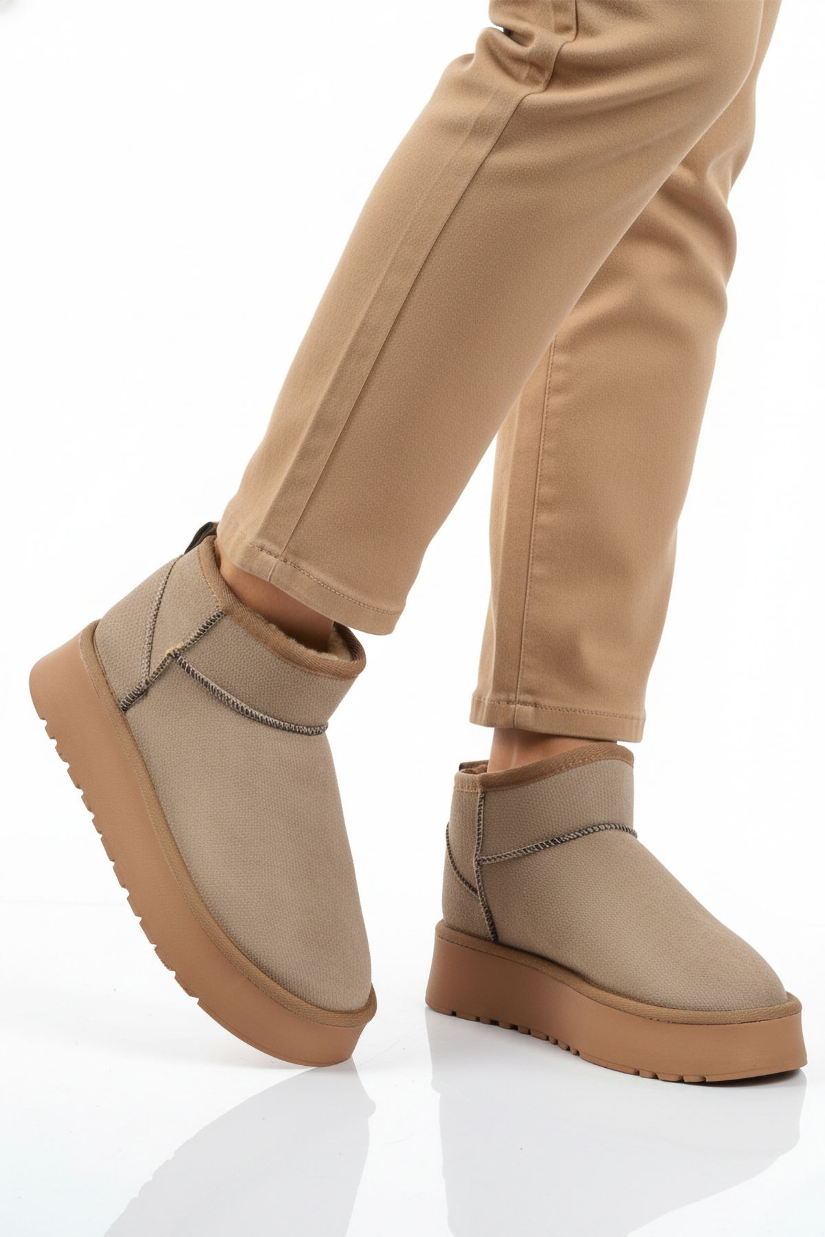 A Spor Vizon A Spor Aspor İçi Kürklü Kadın Düz Bot