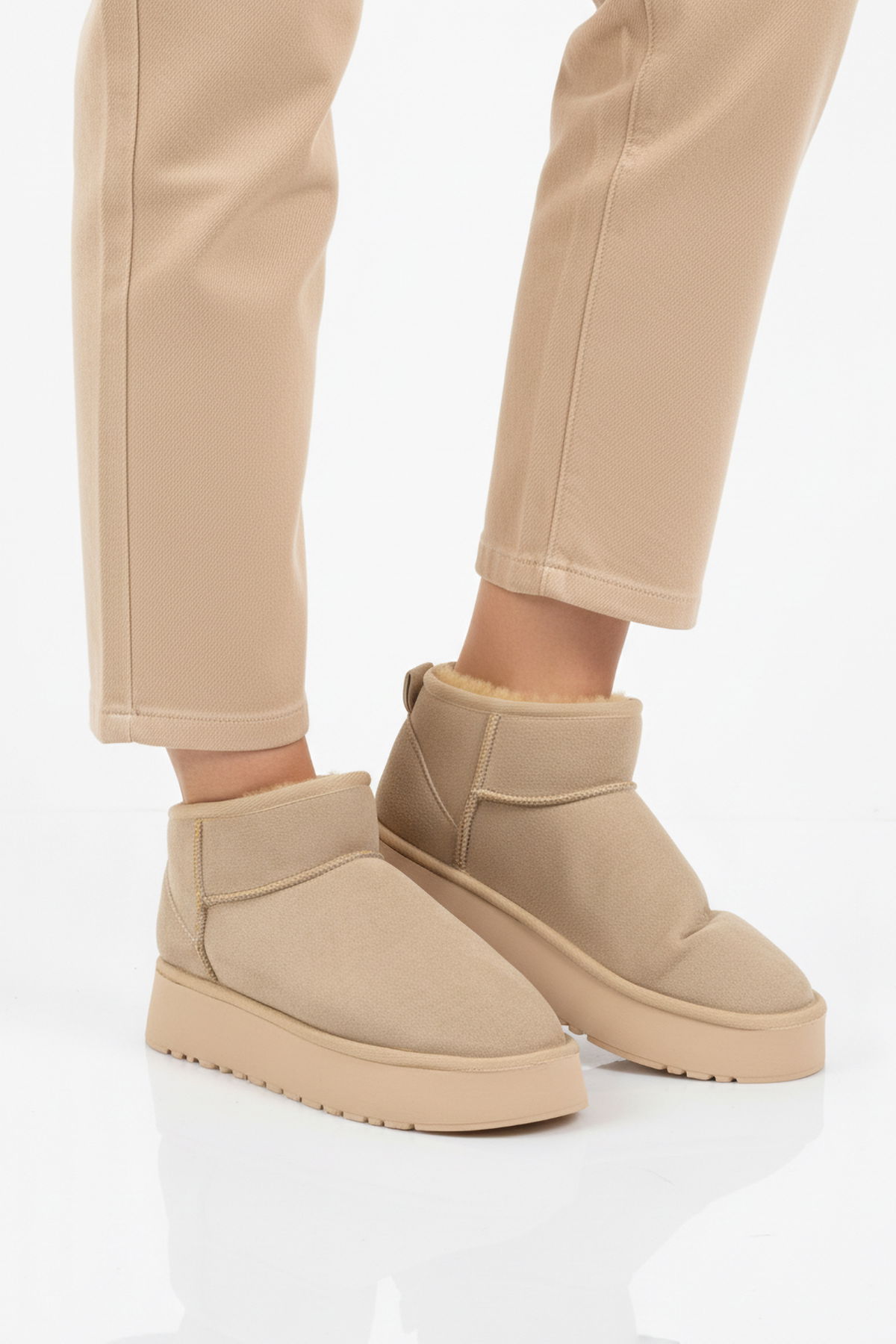 A Spor Vizon A Spor Aspor İçi Kürklü Kadın Düz Bot