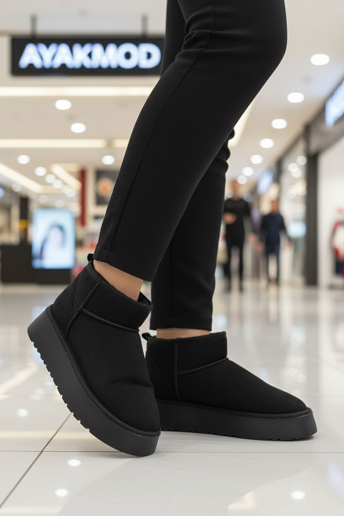 A Spor Vizon A Spor Aspor İçi Kürklü Kadın Düz Bot