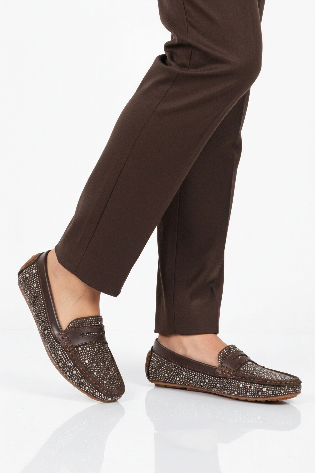 A Spor Siyah A Spor Aspor Taş İşlemeli Kadın Babet