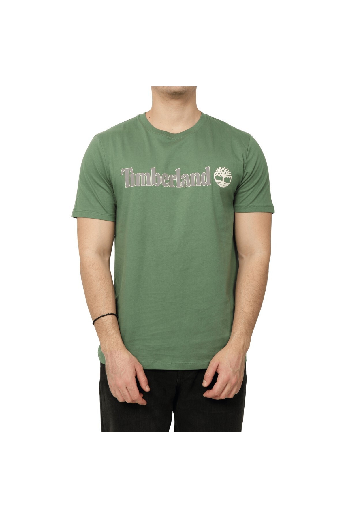 Linear Logo Short Sleeve Tee Erkek Yeşil Tshirt Tb0a5upqa6z1