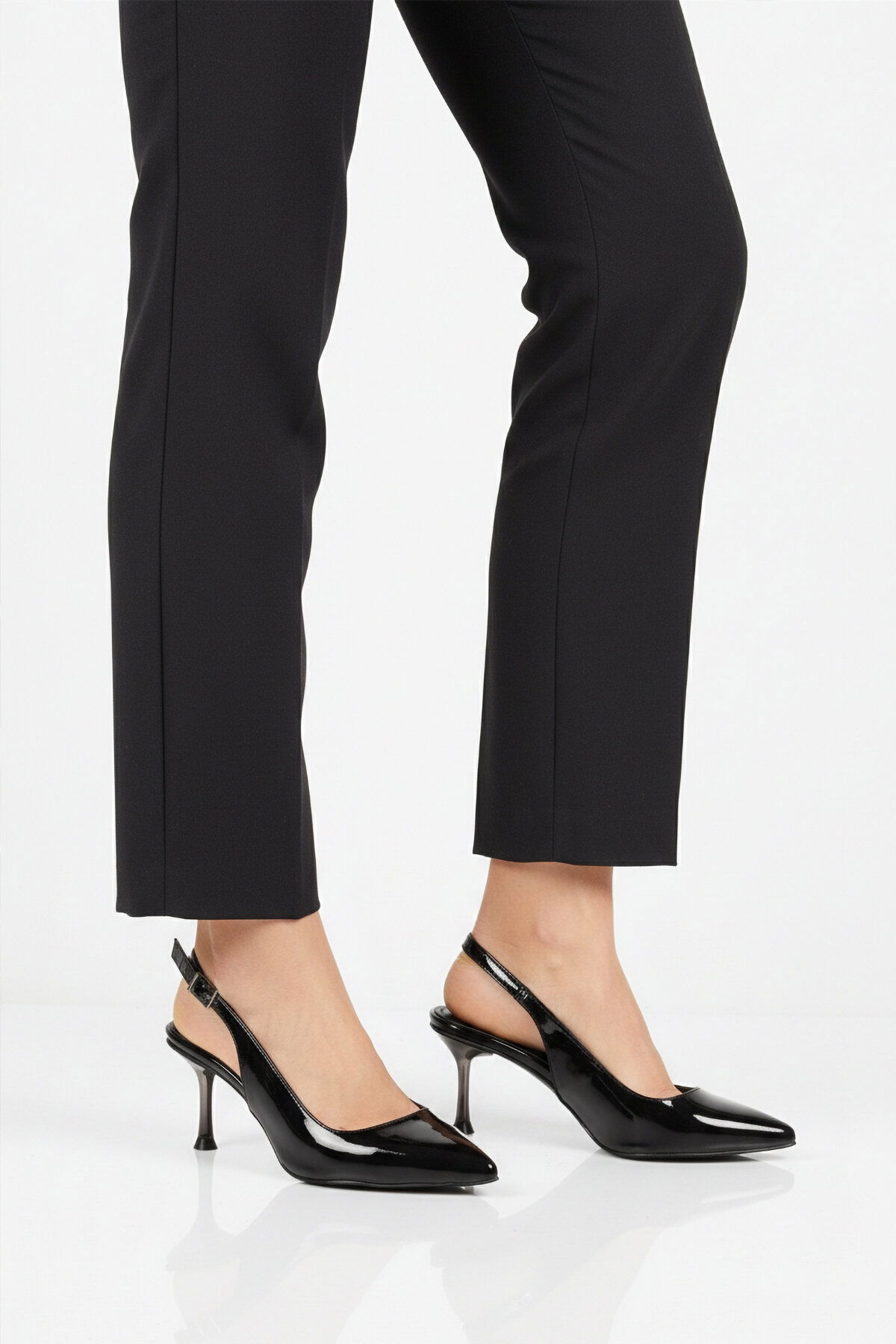 A Spor Bordo A Spor Aspor Rugan Geniş Kalıp Kadın Topuklu Ayakkabı