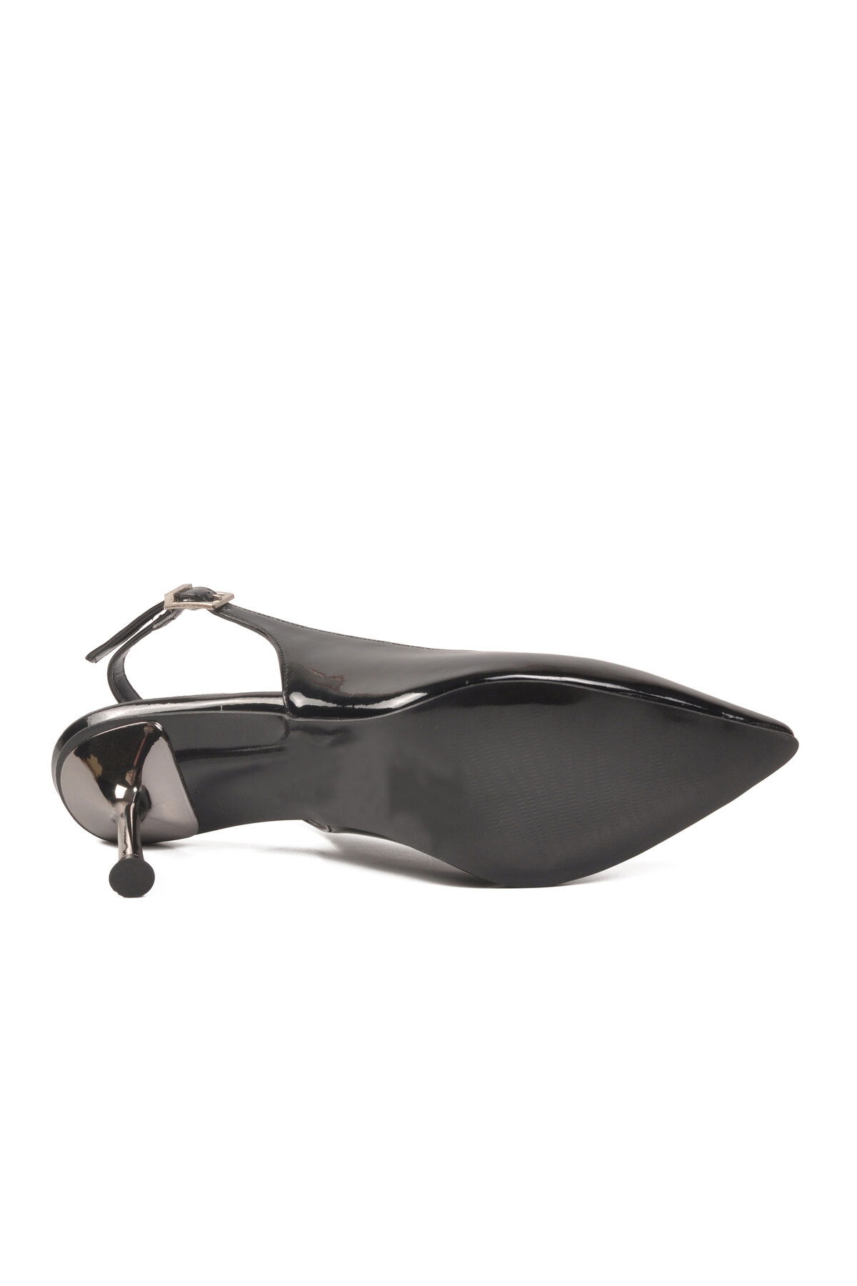 A Spor Bordo A Spor Aspor Rugan Geniş Kalıp Kadın Topuklu Ayakkabı