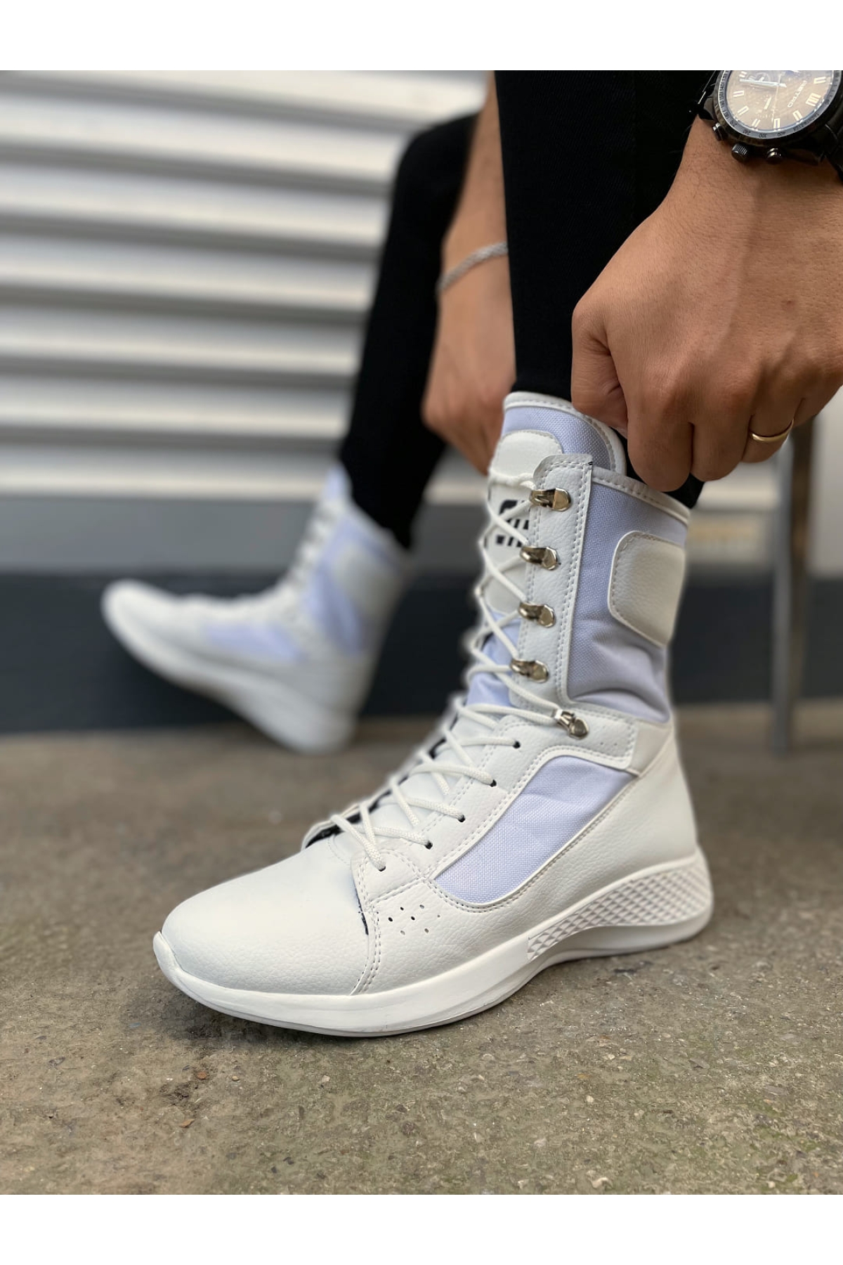 Pabucmarketi Haki Pabucmarketi Bağcıklı Erkek Postal Bot