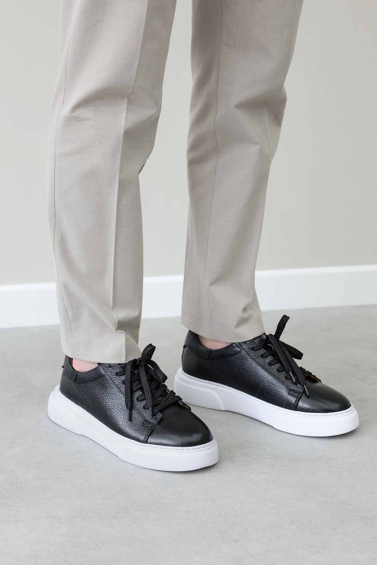 Fast Step Siyah Fast Step Hakiki Deri Erkek Casual Ayakkabı 401MA777