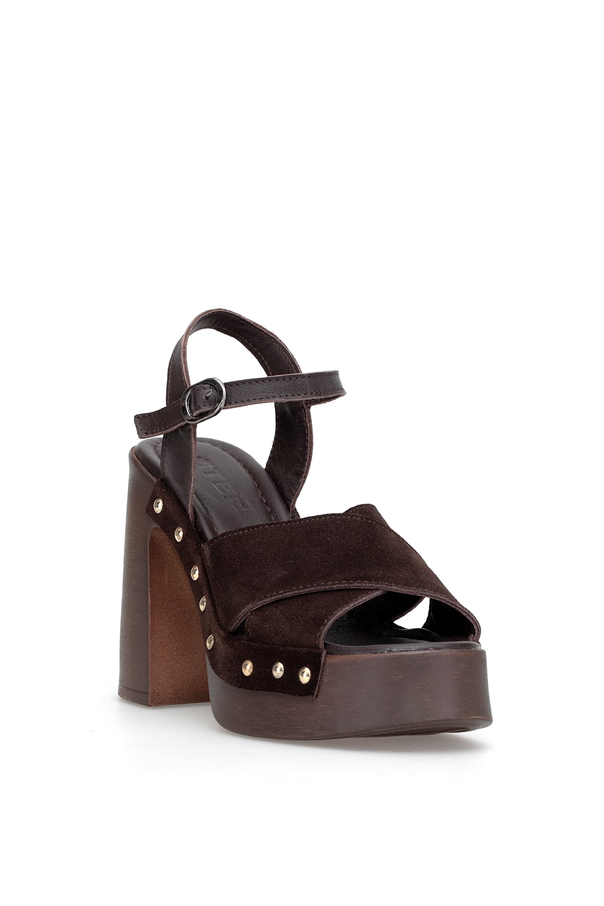 Ayakkabı Fuarı Kahverengi Ayakkabı Fuarı Elit Hakiki ZYN4128 Kadın Süet Deri Platform