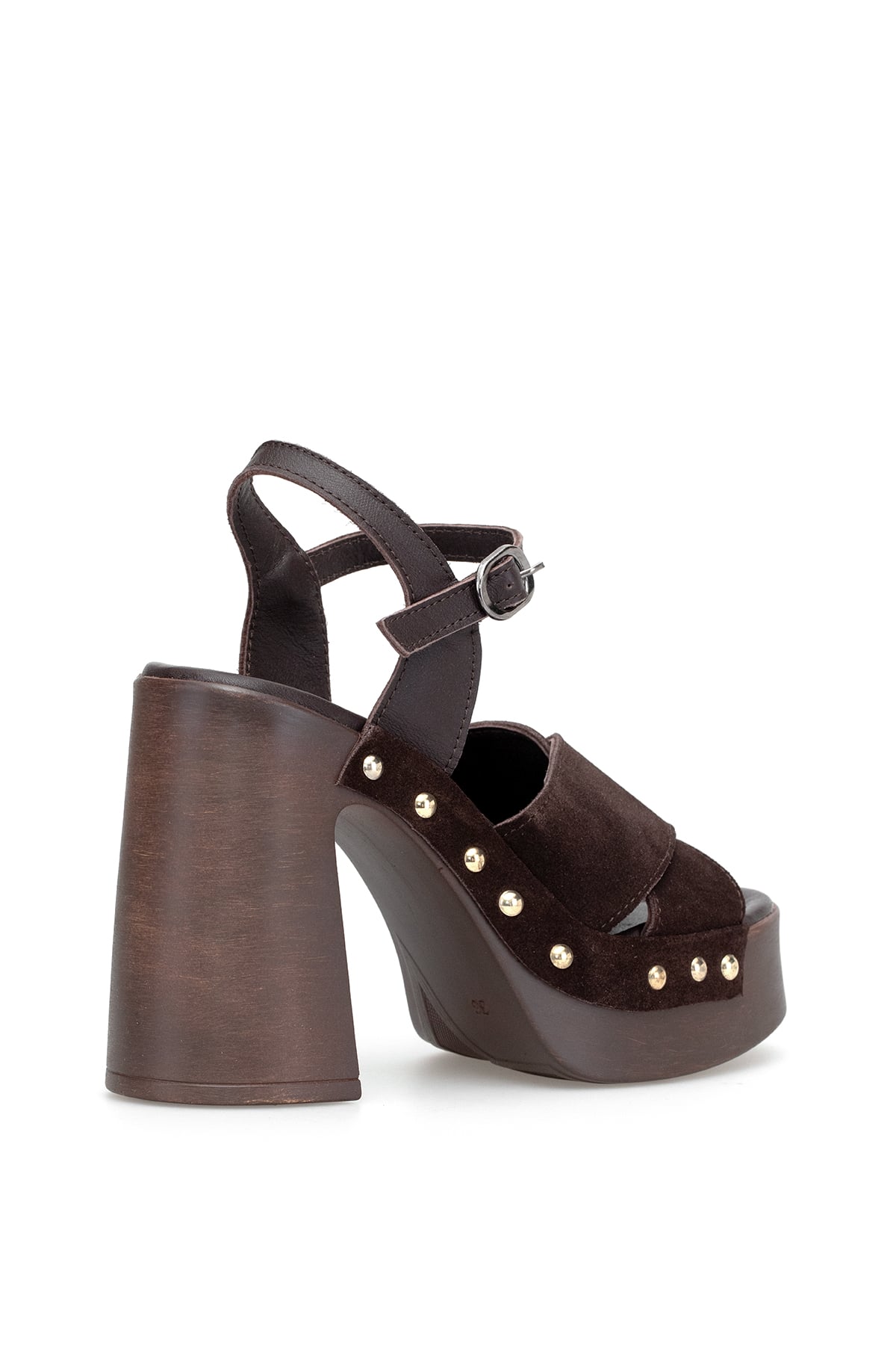 Ayakkabı Fuarı Kahverengi Ayakkabı Fuarı Elit Hakiki ZYN4128 Kadın Süet Deri Platform