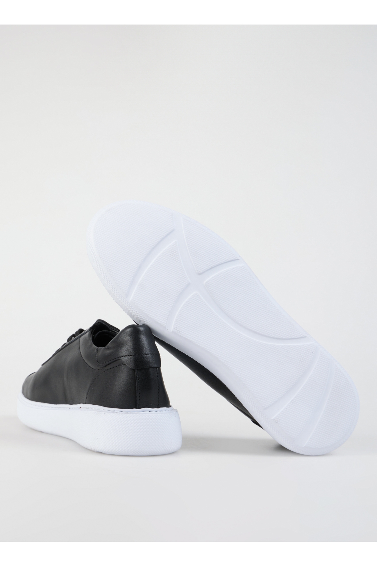 Fabrika Siyah Fabrika Deri Erkek Sneaker SILCON