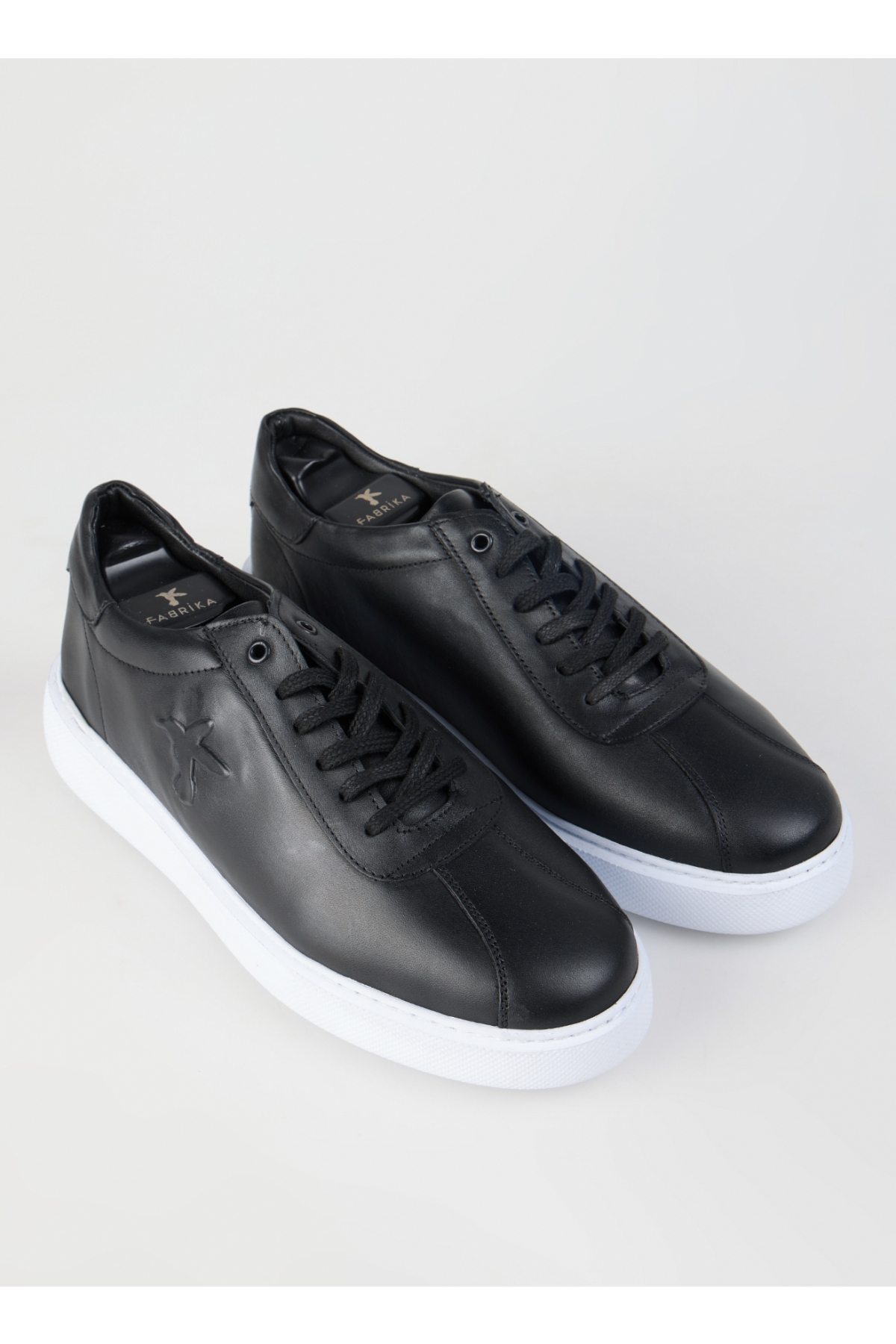 Fabrika Siyah Fabrika Deri Erkek Sneaker SILCON