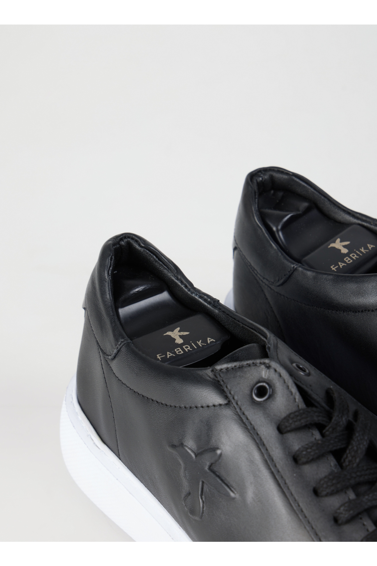 Fabrika Siyah Fabrika Deri Erkek Sneaker SILCON