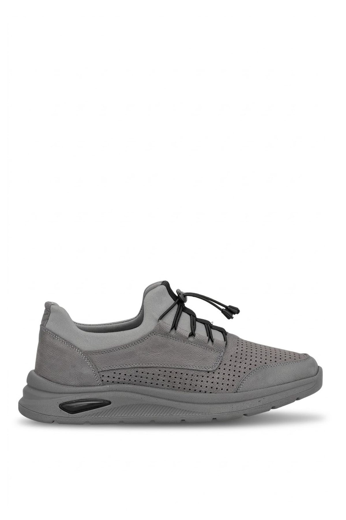 Ayakkabı Fuarı Gri Ayakkabı Fuarı Elit Hakiki MZV2045N Erkek Nubuk Deri Casual