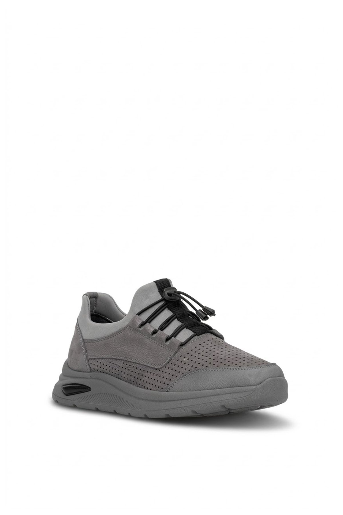 Ayakkabı Fuarı Gri Ayakkabı Fuarı Elit Hakiki MZV2045N Erkek Nubuk Deri Casual
