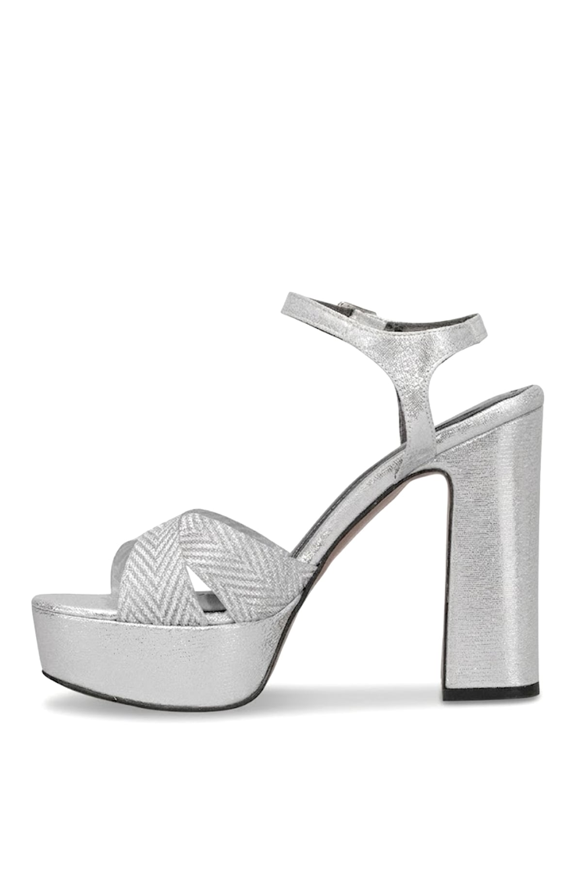 Ayakkabı Fuarı Gümüş Ayakkabı Fuarı Elit PM08 K2057 Kadın Platform