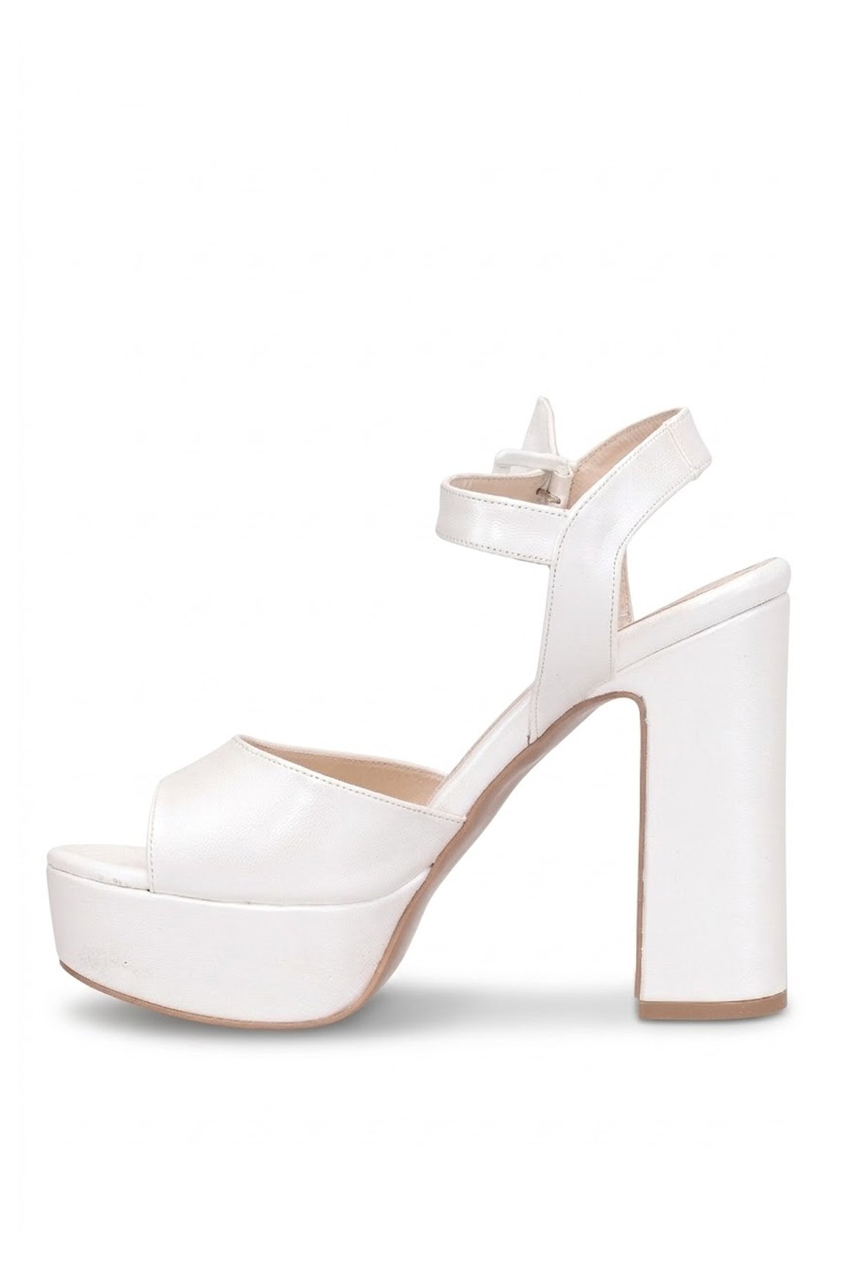 Ayakkabı Fuarı Beyaz Ayakkabı Fuarı Elit PM08 K2024-1 Kadın Platform Sedef