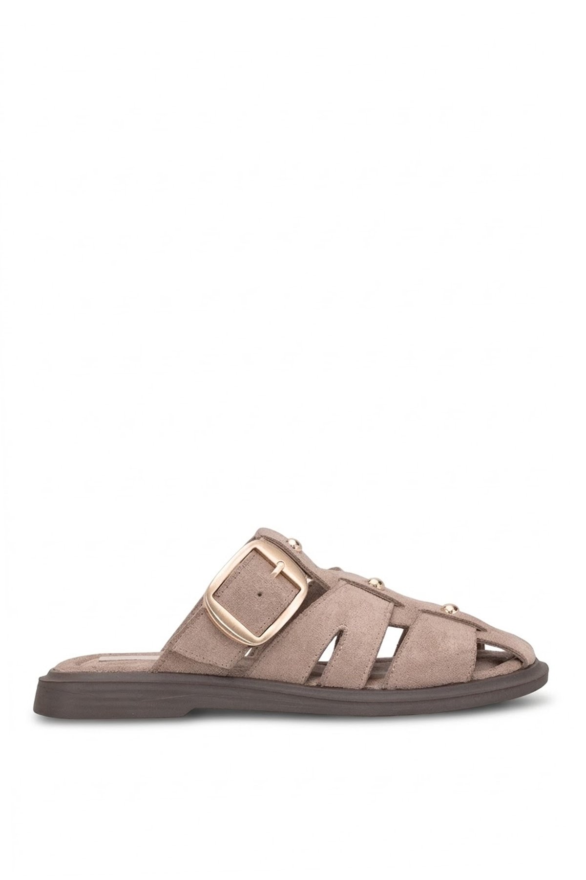 Ayakkabı Fuarı Siyah Ayakkabı Fuarı Elit PM183 K282 Kadın Düz Terlik