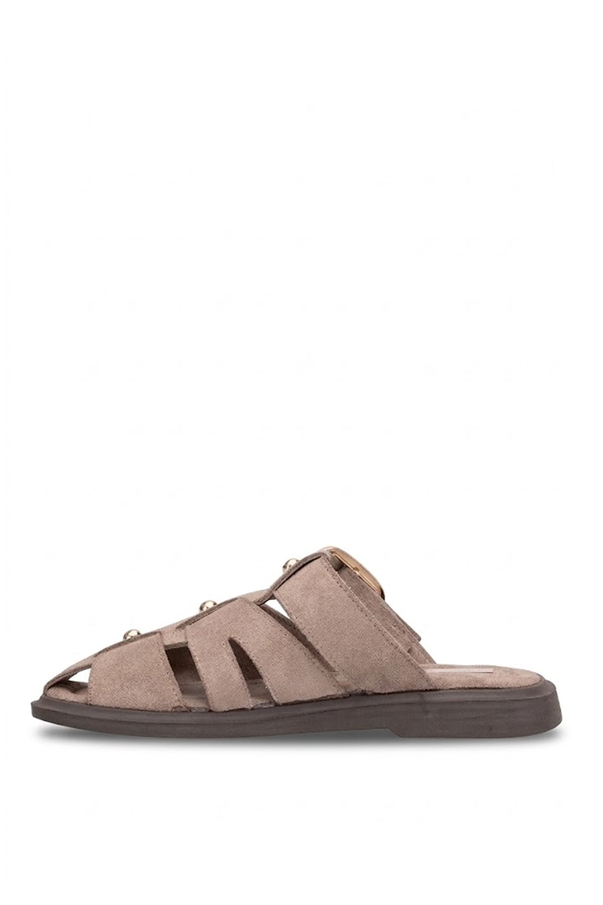 Ayakkabı Fuarı Siyah Ayakkabı Fuarı Elit PM183 K282 Kadın Düz Terlik