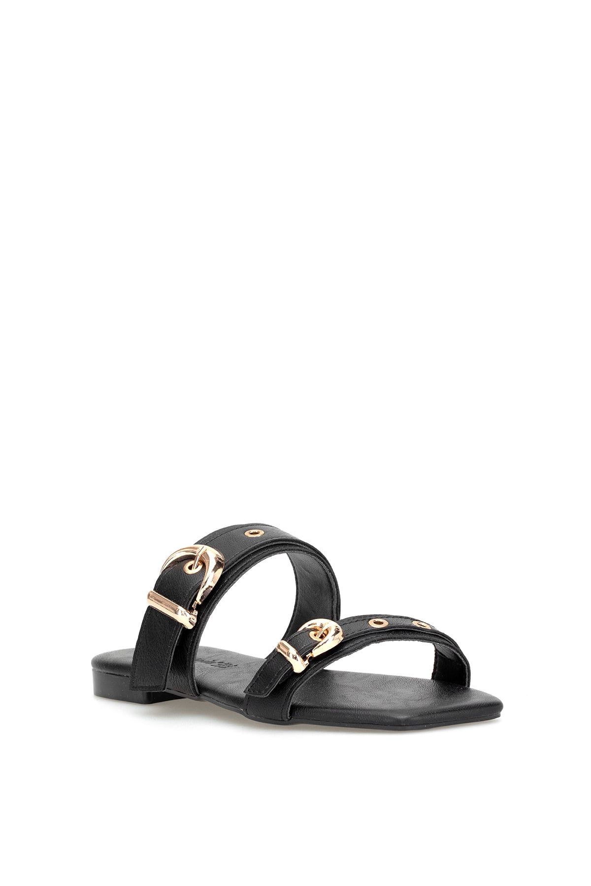 Ayakkabı Fuarı Bej Ayakkabı Fuarı Elit PM543 K927 Kadın Düz Terlik